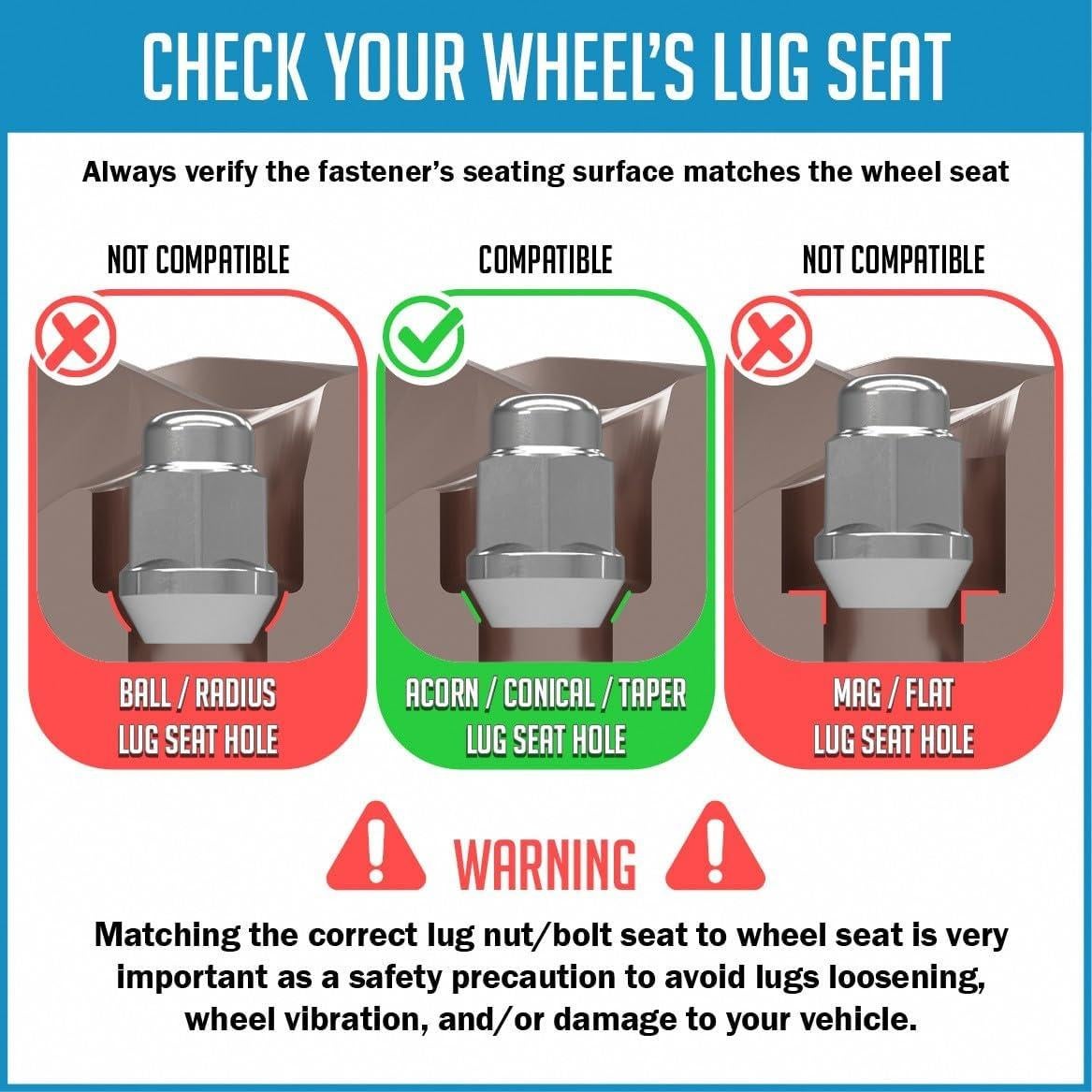 Tuercas de Rueda 20 Pcs M12x1.25 Cromo Bulge Acorn 35mm