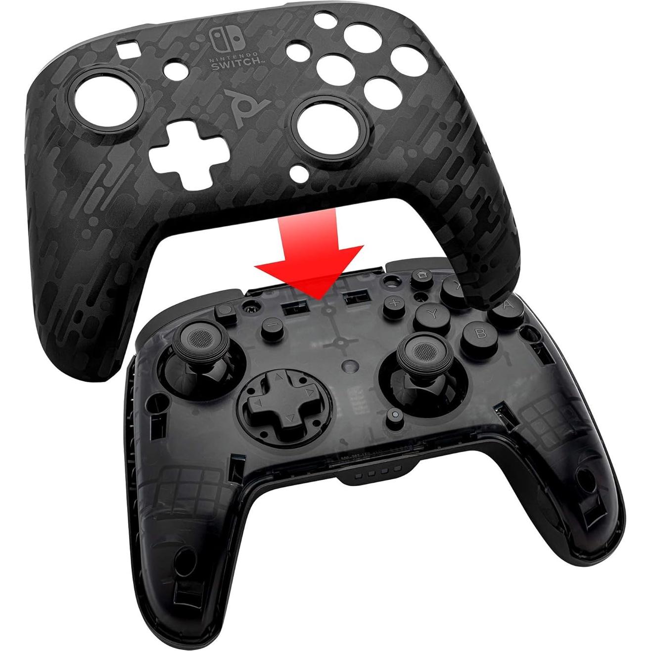 Controlador Inalámbrico PDP Gaming Faceoff Deluxe Camuflaje Negro