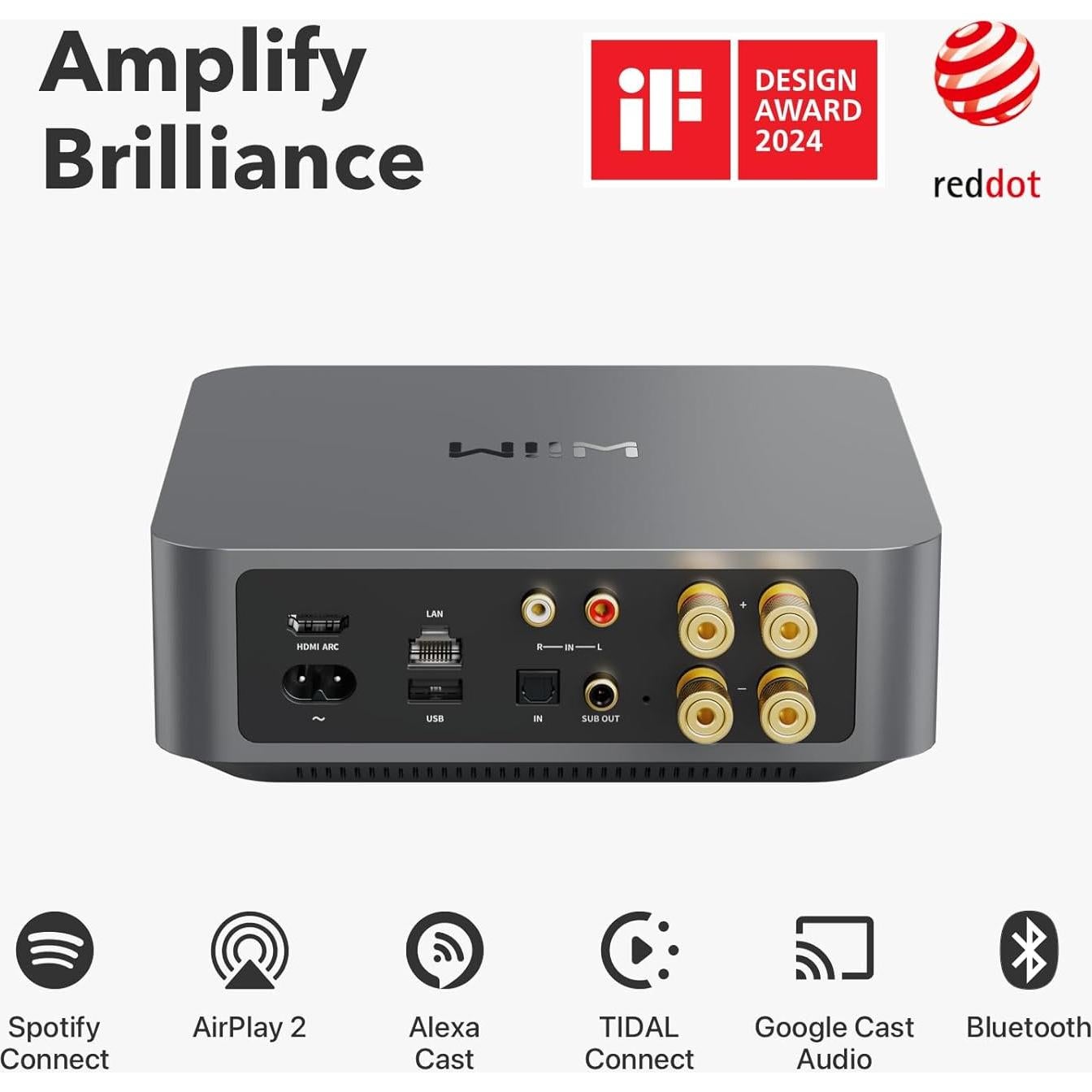 Amplificador Streaming WiiM Amp | 60W/120W | HDMI, Control por Voz