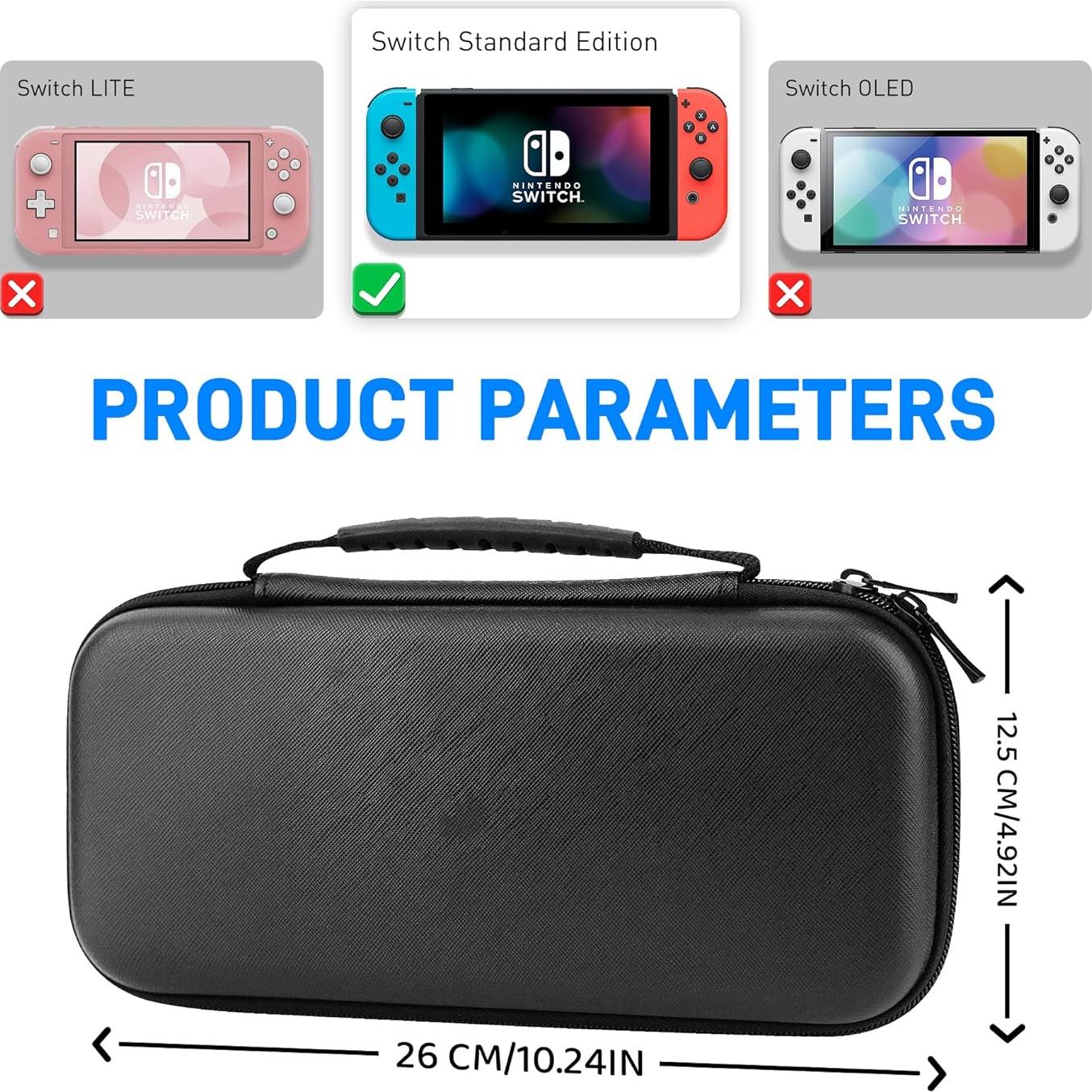 Estuche de Transporte RHOTALL para Nintendo Switch 3 en 1