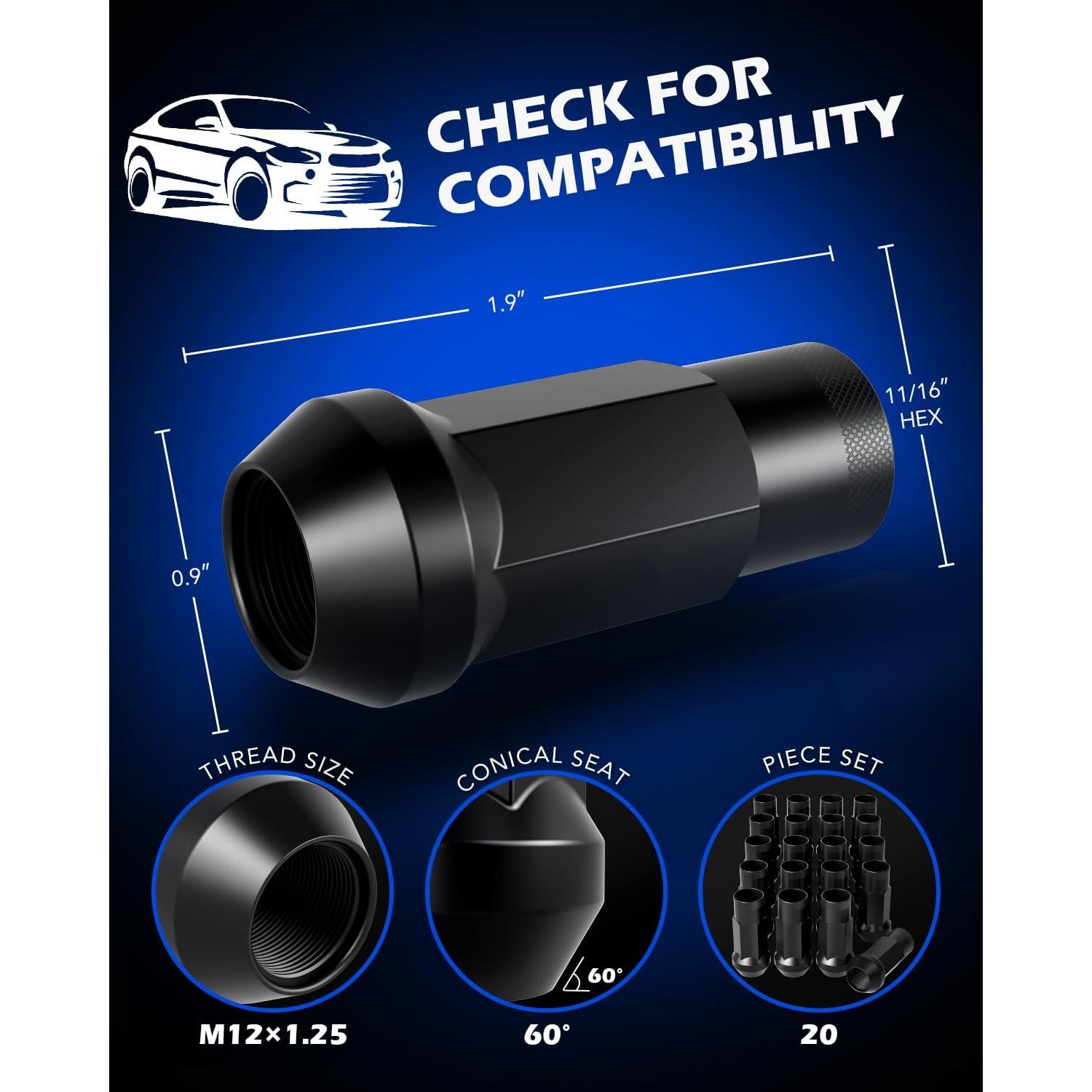 Tuercas de Rueda Orion Motor Tech M12x1.25 Juego de 20