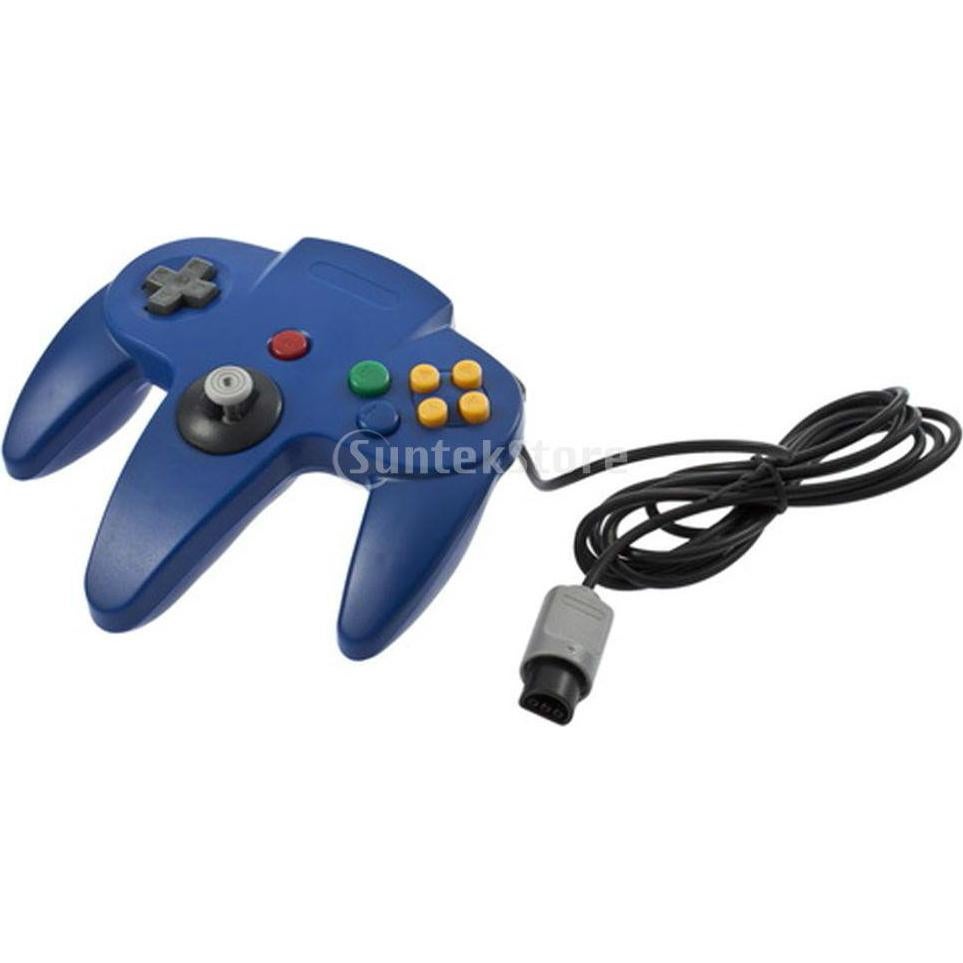 Generic Wired Game Controller for Nintendo N64 Blue