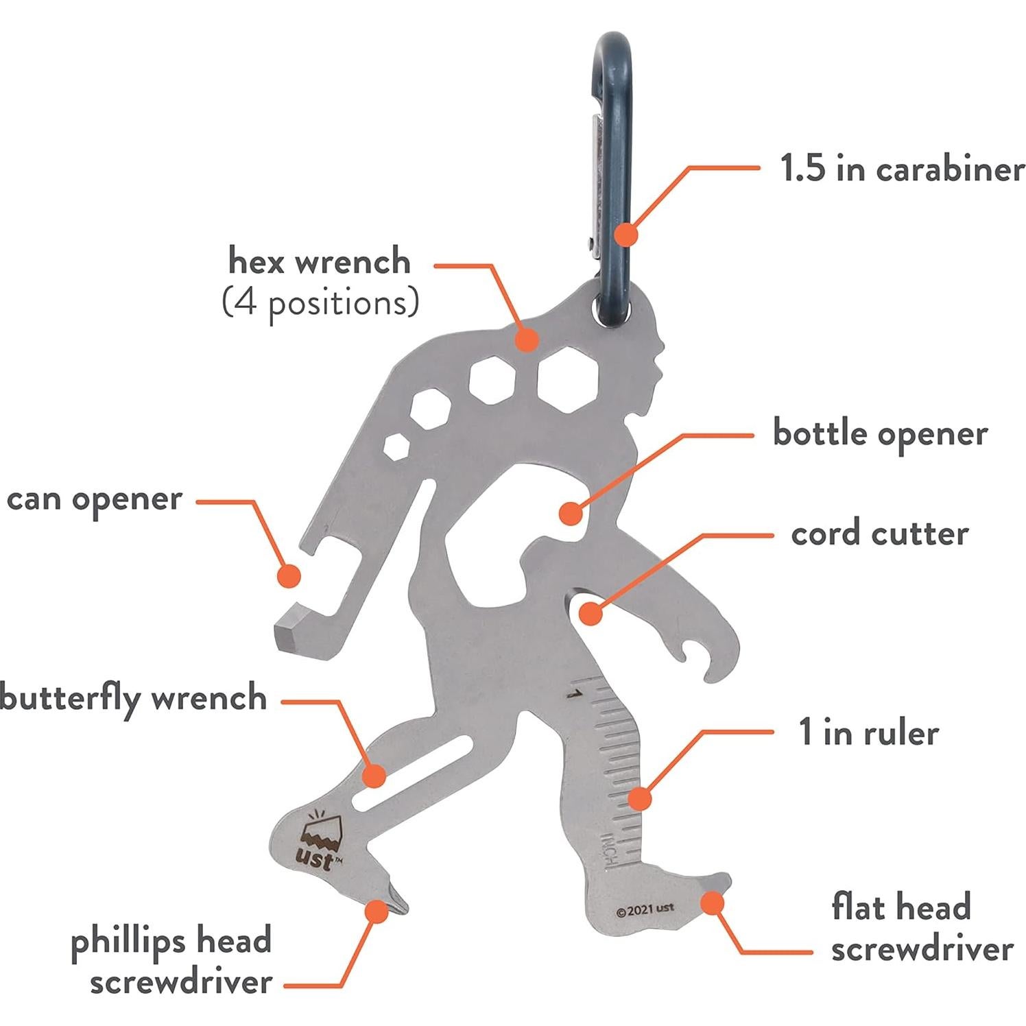 Multi-Herramienta UST Tool-a-Long de Acero Inoxidable