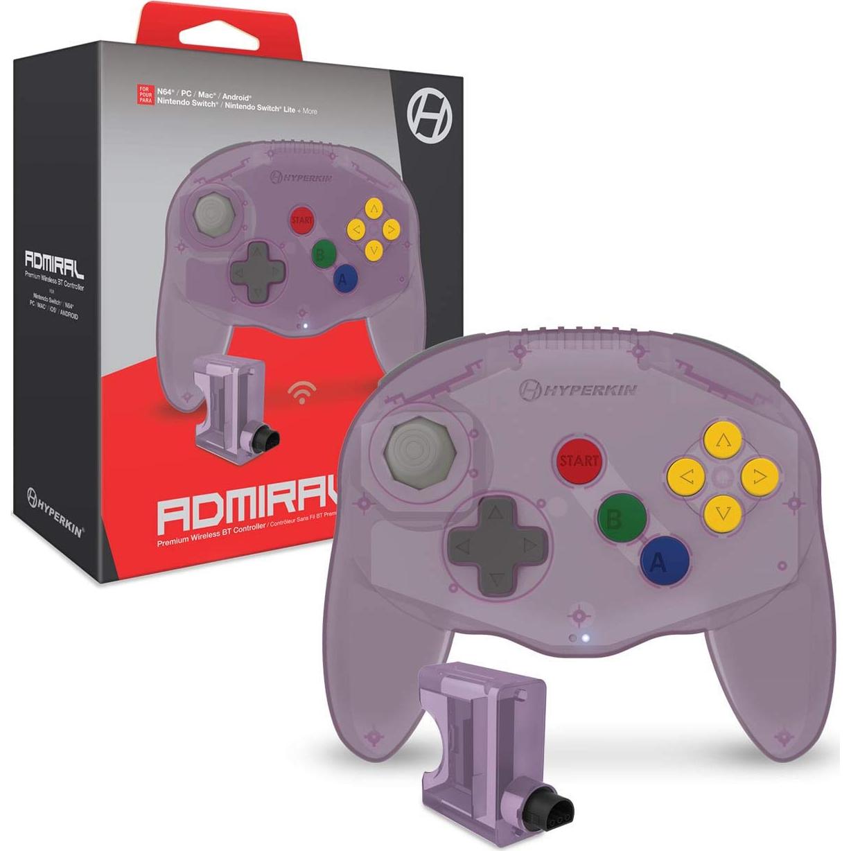 Controlador Inalámbrico Hyperkin Admiral + Tarjeta 256KB N64