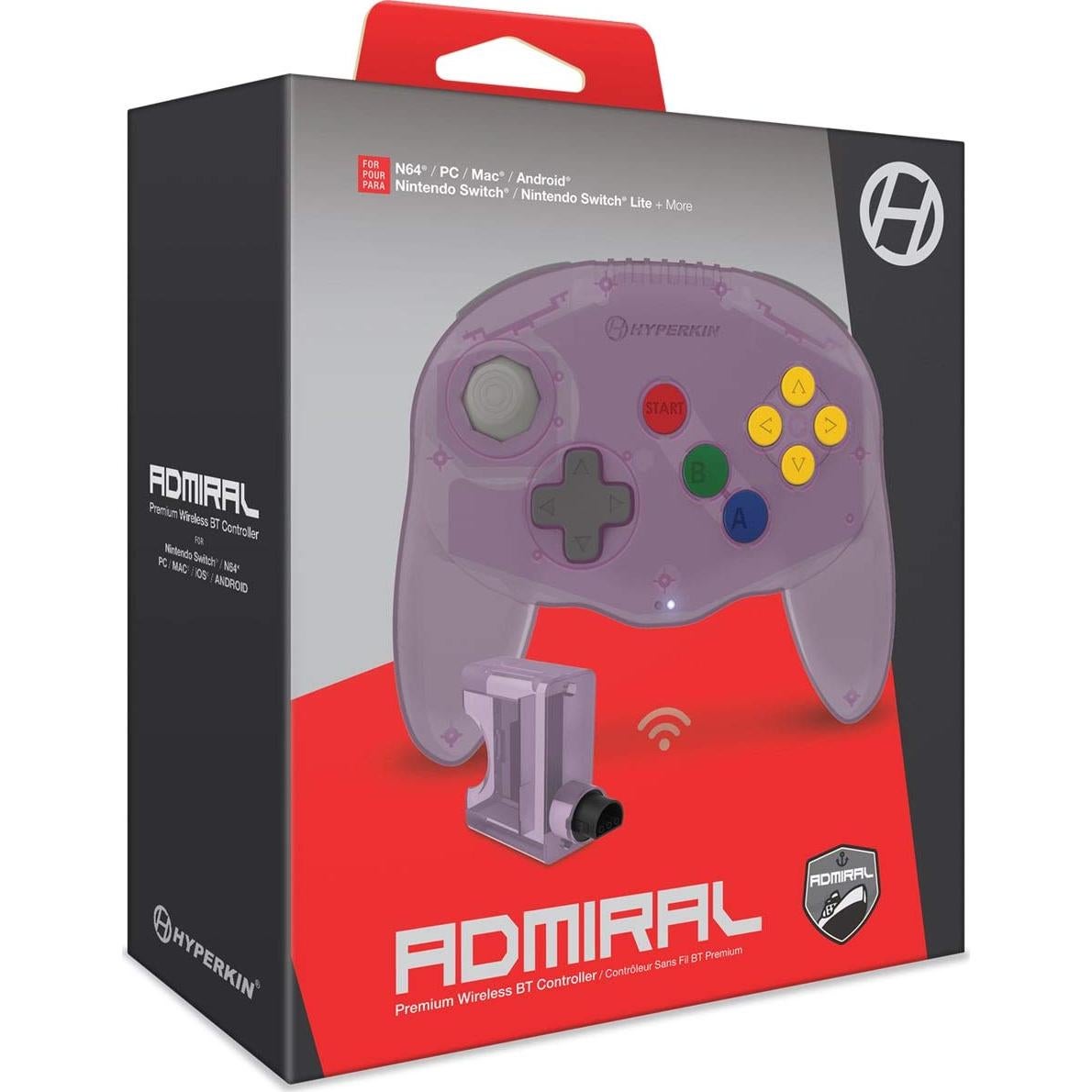 Controlador Inalámbrico Hyperkin Admiral + Tarjeta 256KB N64