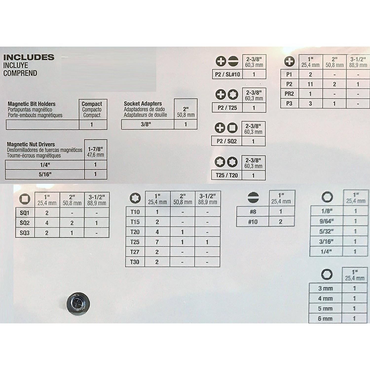 Juego de Puntas Milwaukee Shockwave 74 Piezas Acero