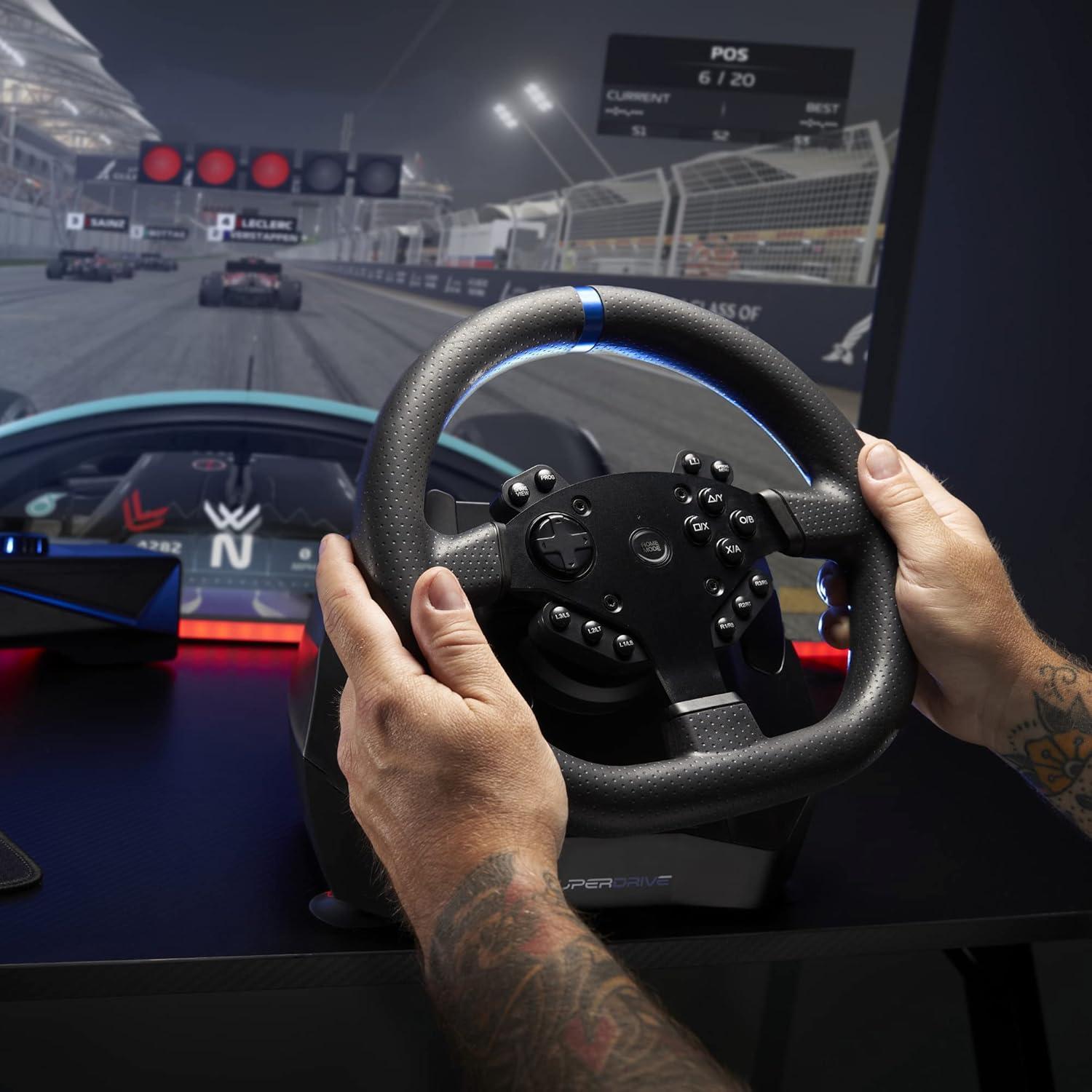 Volante SUBSONIC SV950 con pedales para Xbox y PS4