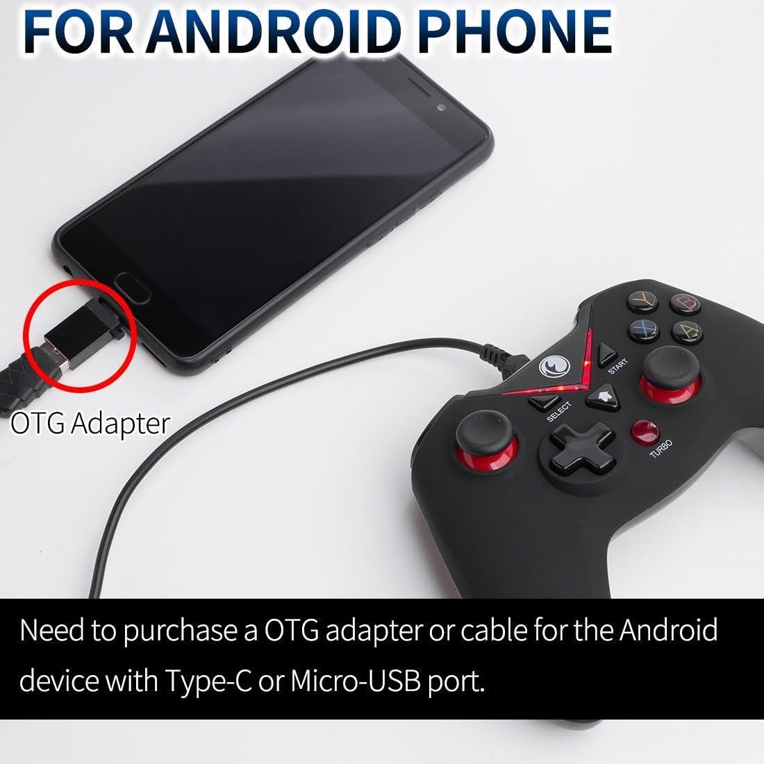 Controlador USB V-one Gamepad Rojo para PC y Android