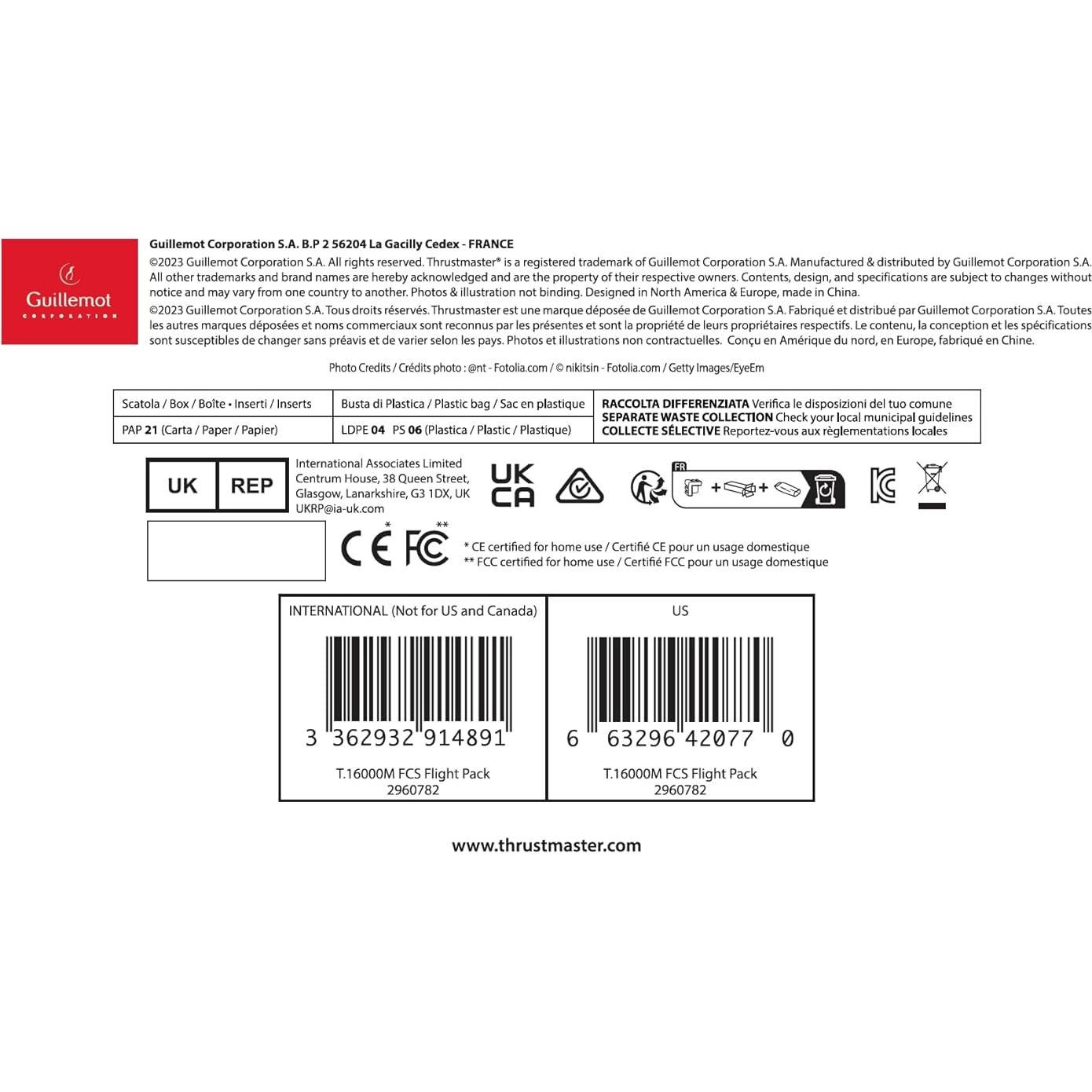Paquete de Vuelo Thrustmaster T.16000M FCS - Joystick y Acelerador