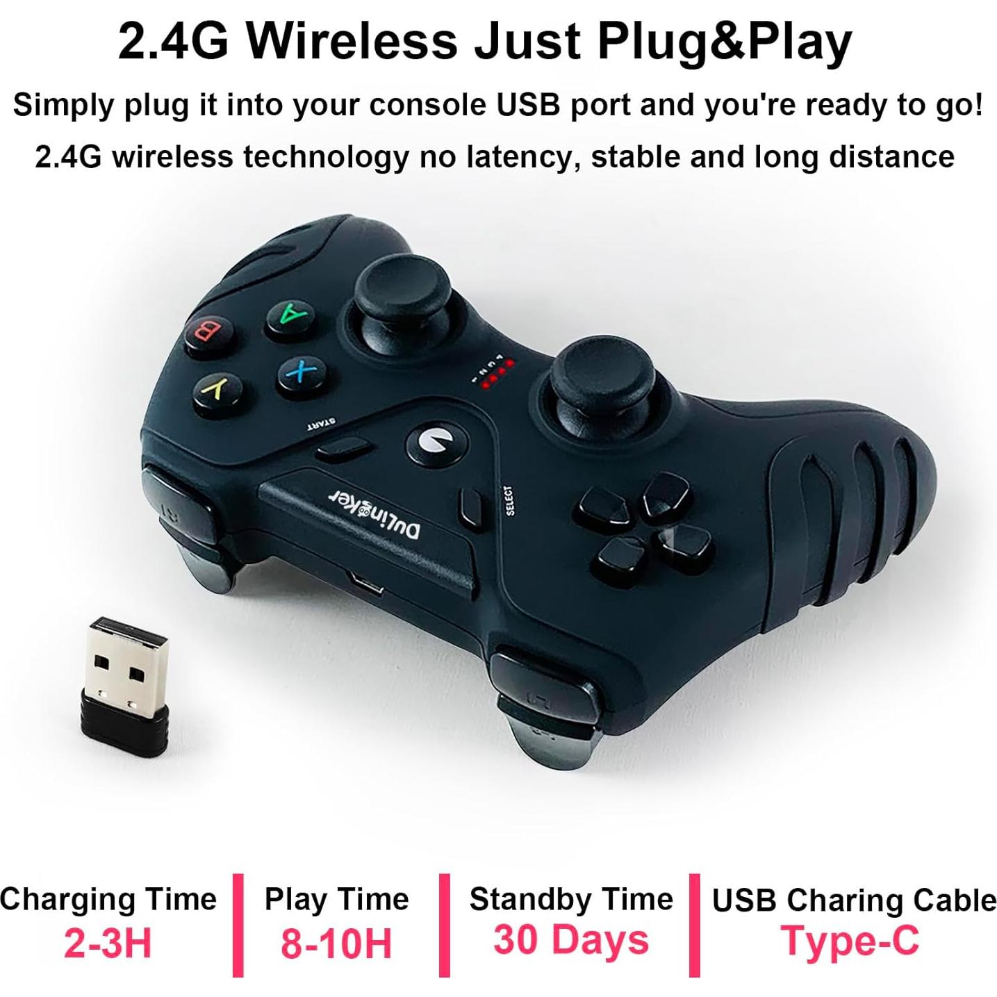 Controlador Inalámbrico DuLingKer PS3 y PC con Vibración