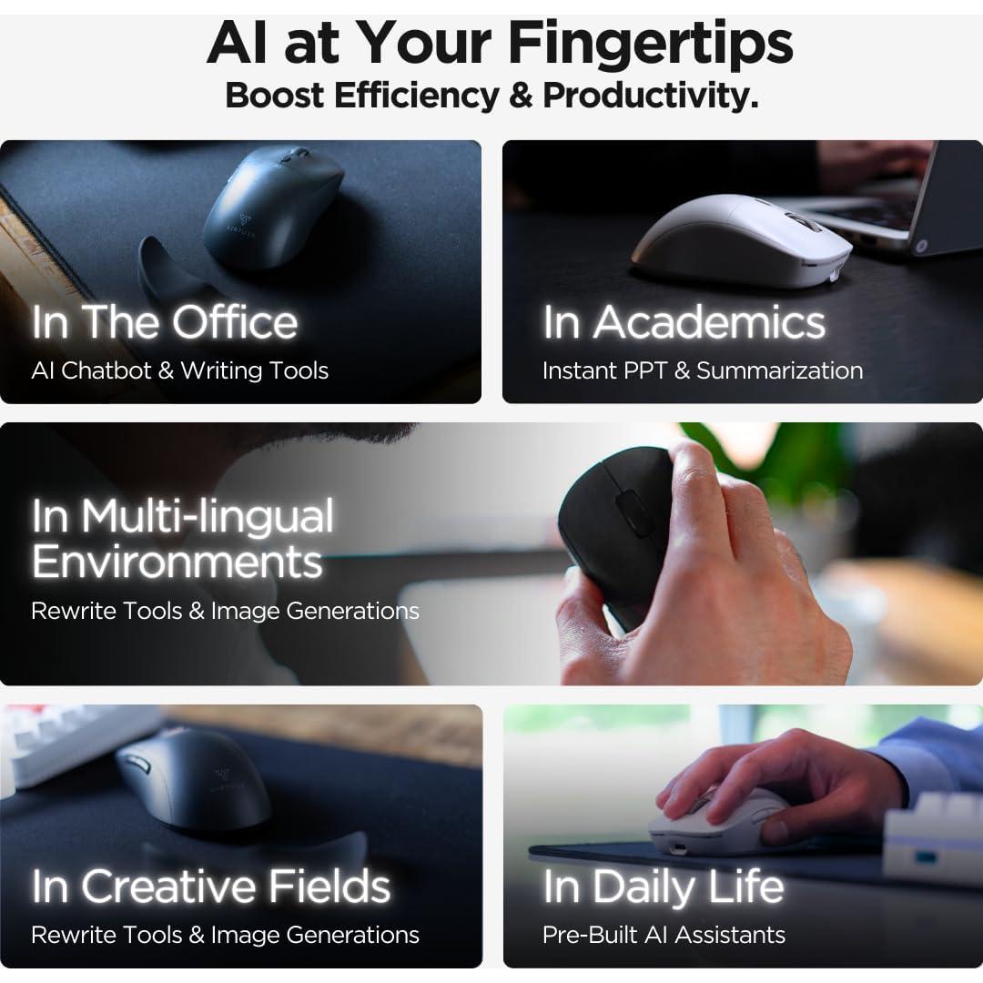 Ratón AI Virtusx Jethro V1 - Grabador de Voz y Transcripción