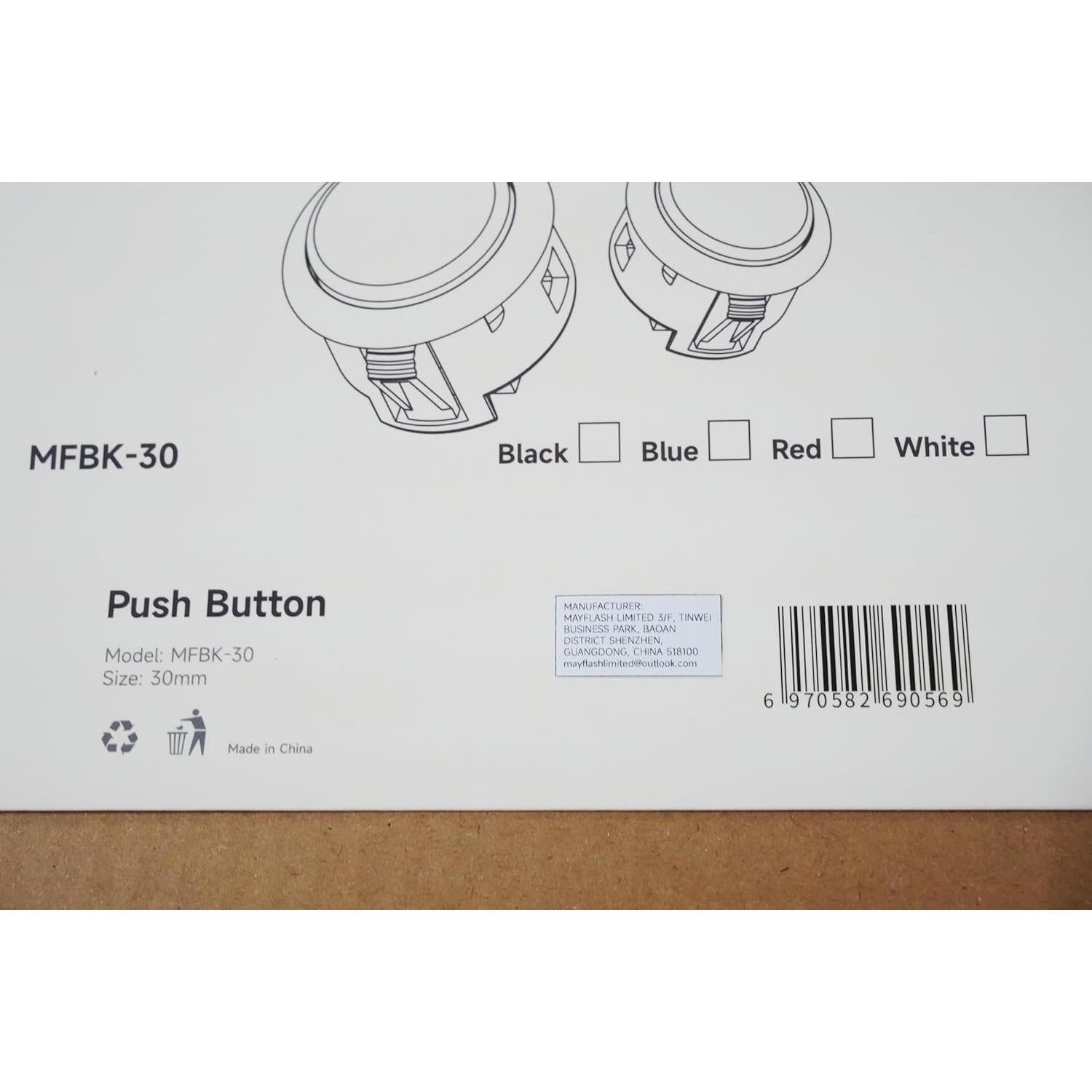 Botones MAYFLASH MFBK-30 30mm para Joystick Arcade Negro