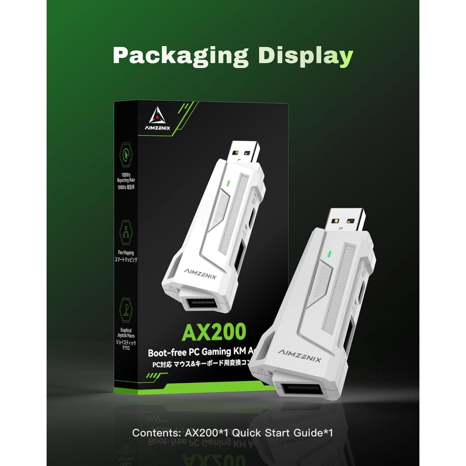 Adaptador de Teclado y Ratón AIMZENIX AX200 para PC y Switch