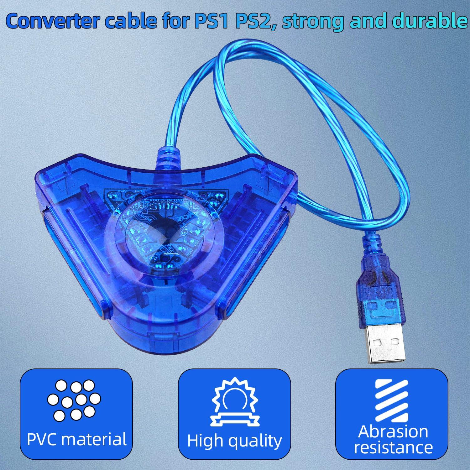 Adaptador USB OSTENT para Controladores PS1/PS2 a PC