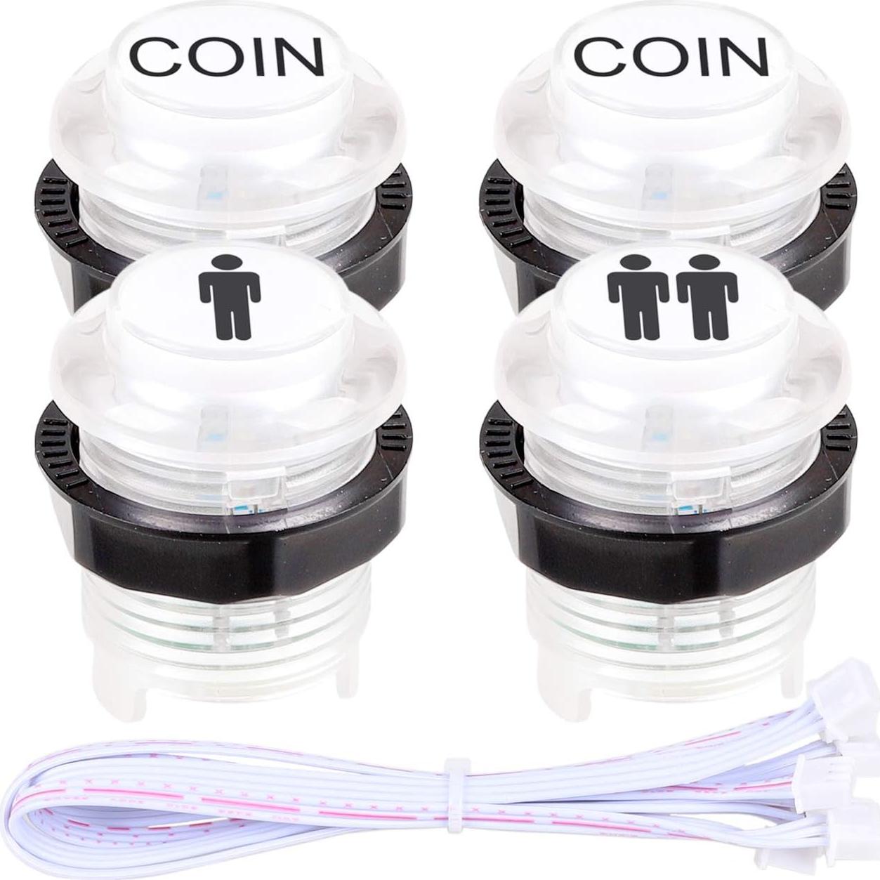 Kit Joystick LED Fosiya 2 Jugadores 8 Vías Rojo y Azul