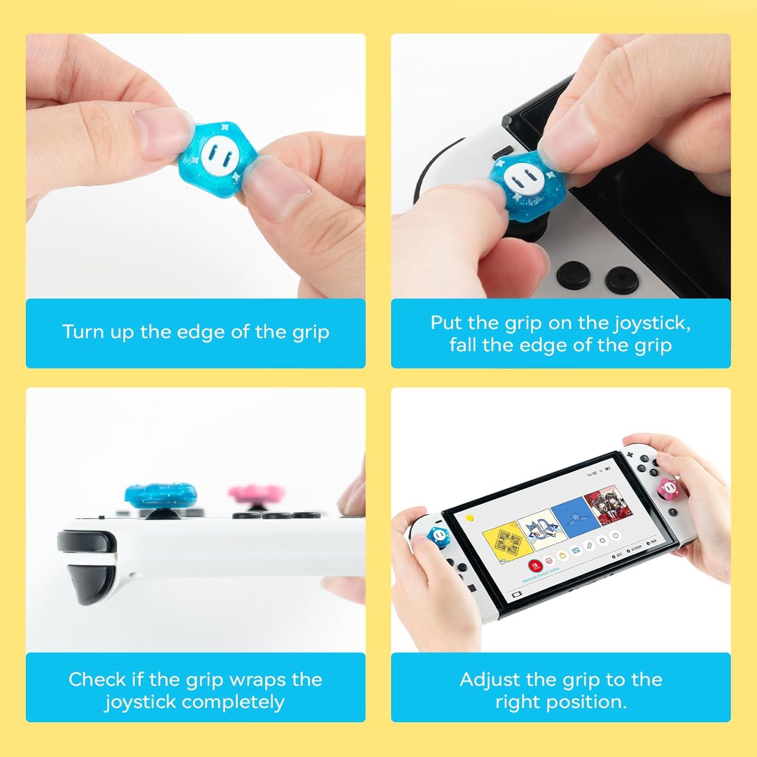 Tapas de Pulgar Yocore para Switch y Lite - 4 Pcs Multicolor