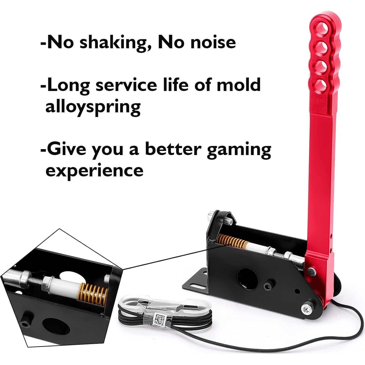 Freno de Mano USB Aikeec con Abrazadera Rojo para PC