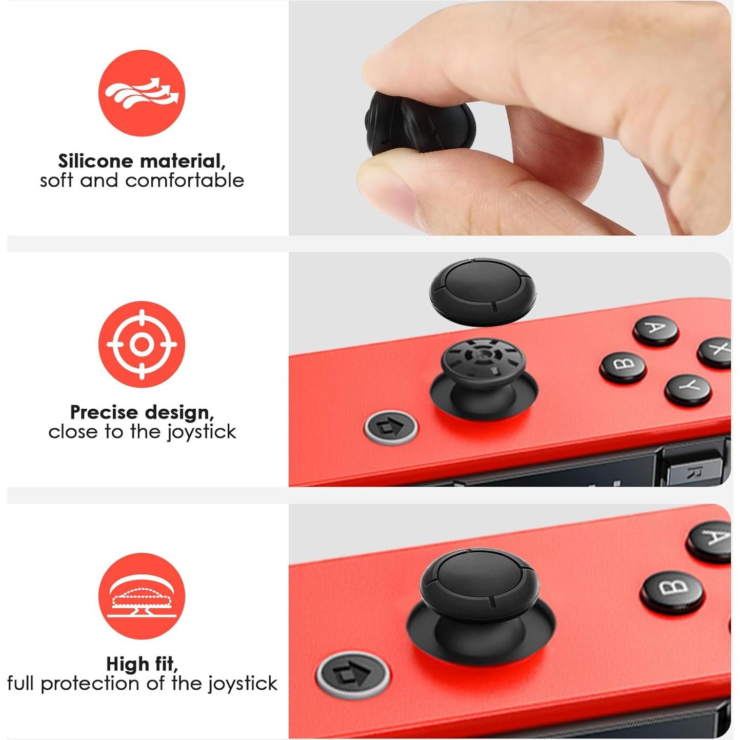 Cubiertas de Joystick Geyrut 8PCS Silicona para Switch
