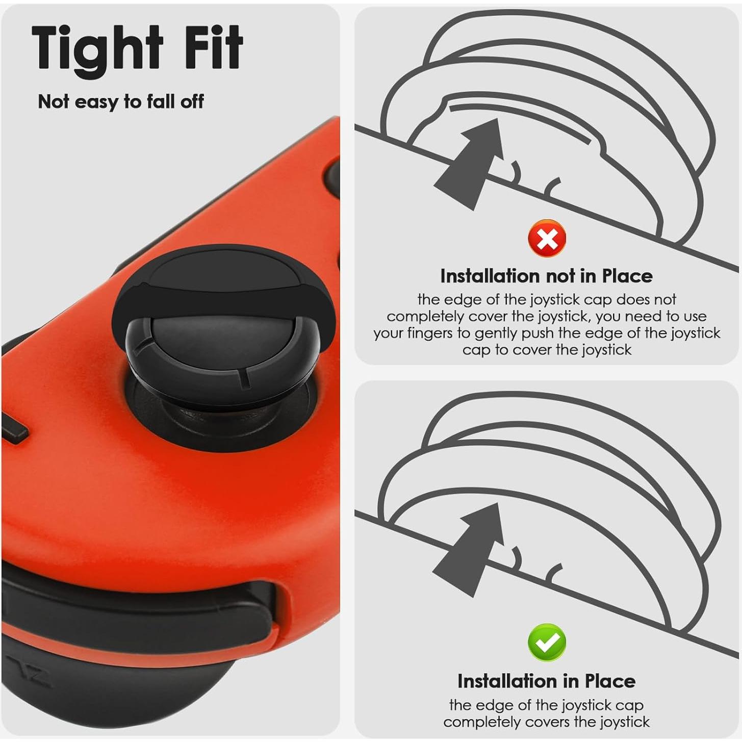 Cubiertas de Joystick Geyrut 8PCS Silicona para Switch