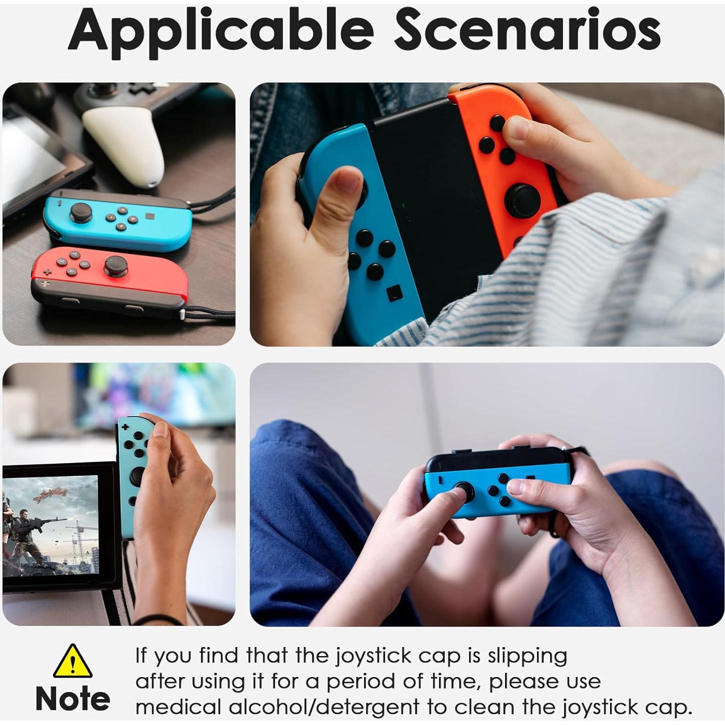 Cubiertas de Joystick Geyrut 8PCS Silicona para Switch