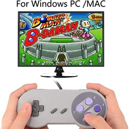 Paquete 2 Controladores USB Retro TOOPONE para PC y Mac