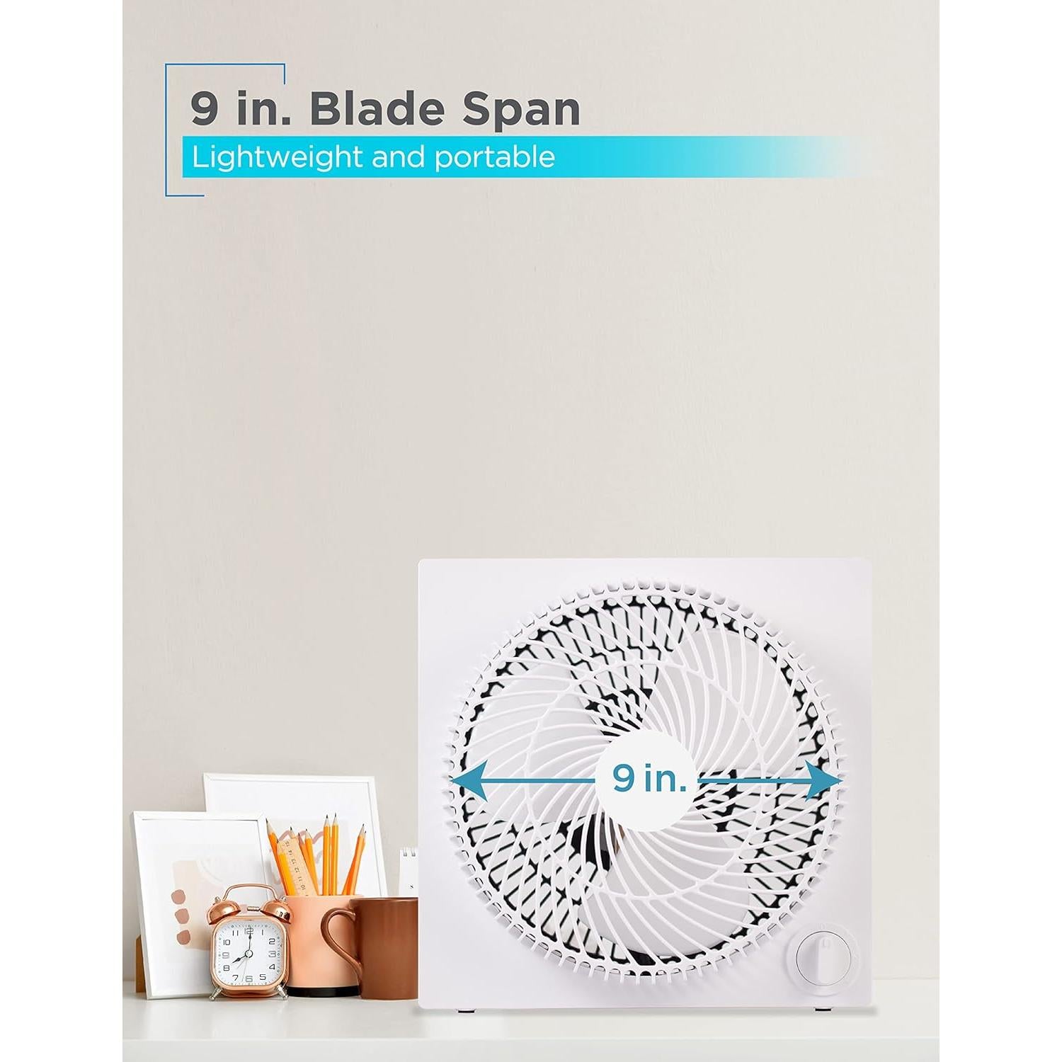 Ventilador de Caja BLACK+DECKER 9" Silencioso 3 Velocidades