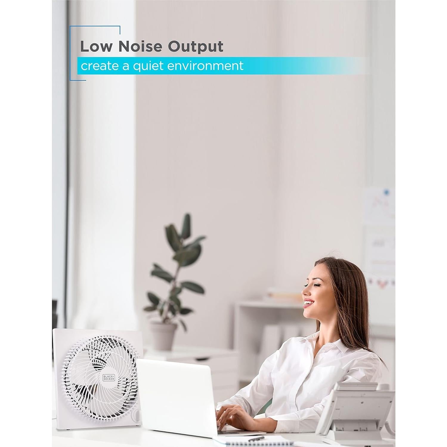 Ventilador de Caja BLACK+DECKER 9" Silencioso 3 Velocidades