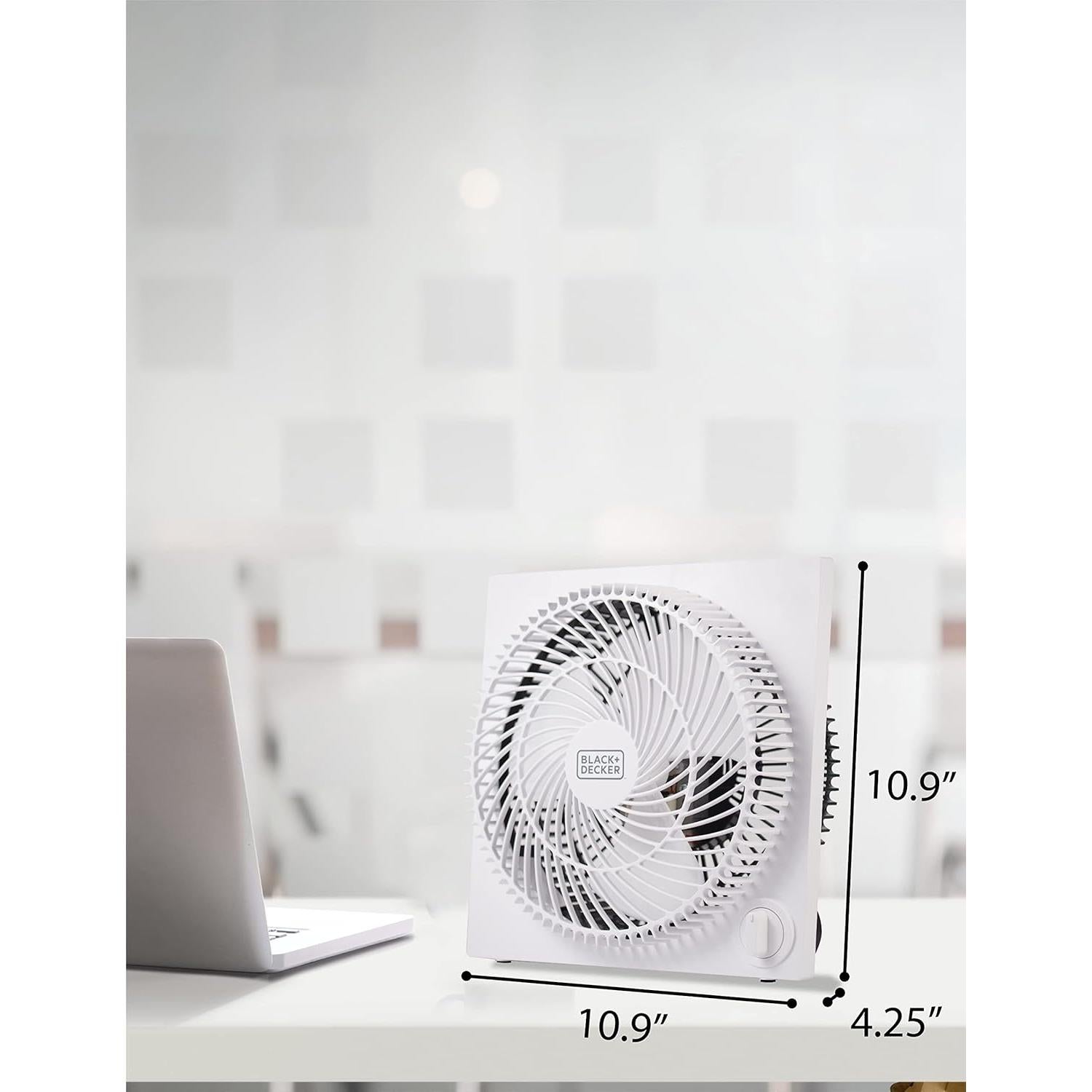 Ventilador de Caja BLACK+DECKER 9" Silencioso 3 Velocidades