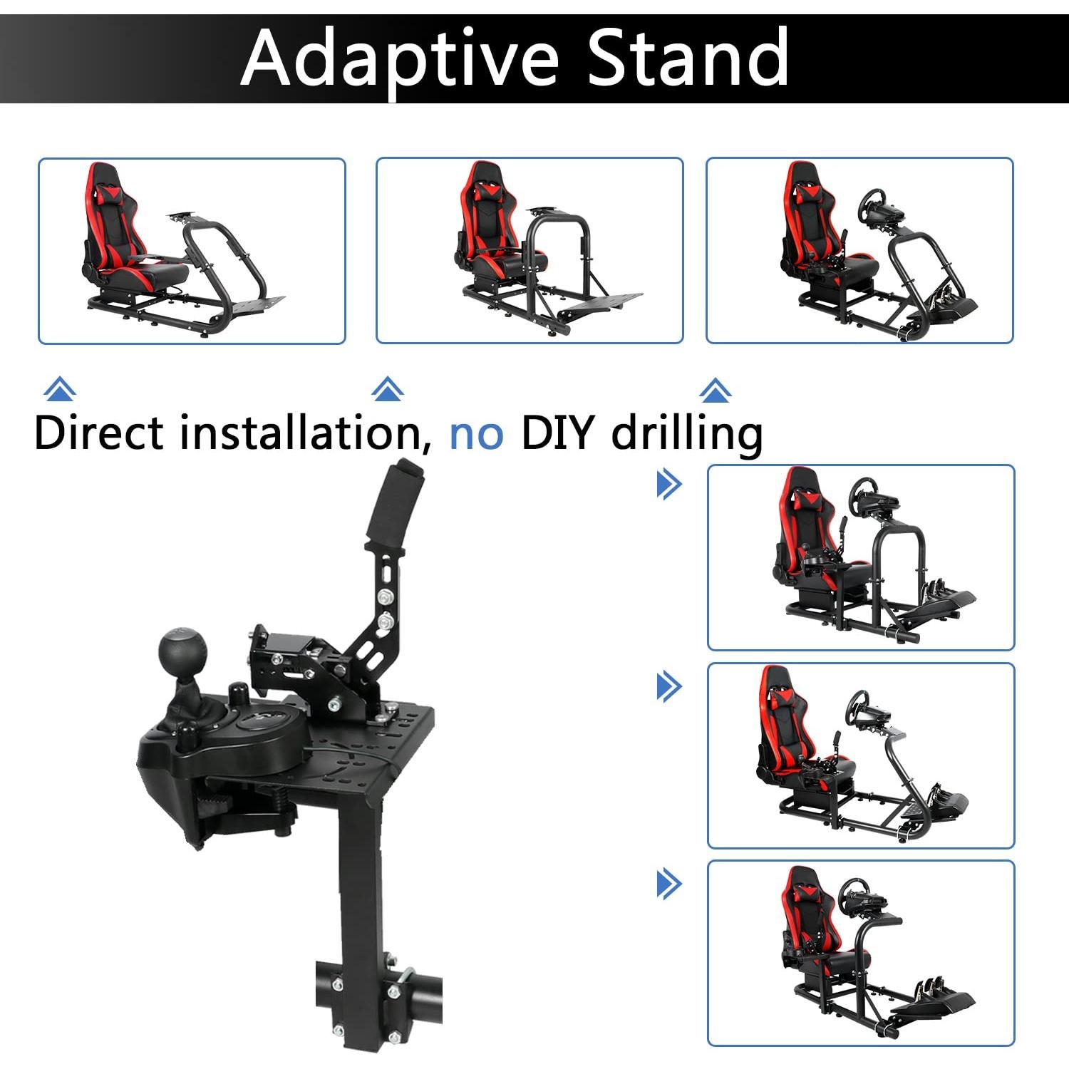 Anman Upgraded Version of The Simulation Racing Bracket Joystick, Adapt to Most of The Round Tube Racing Bracket Type