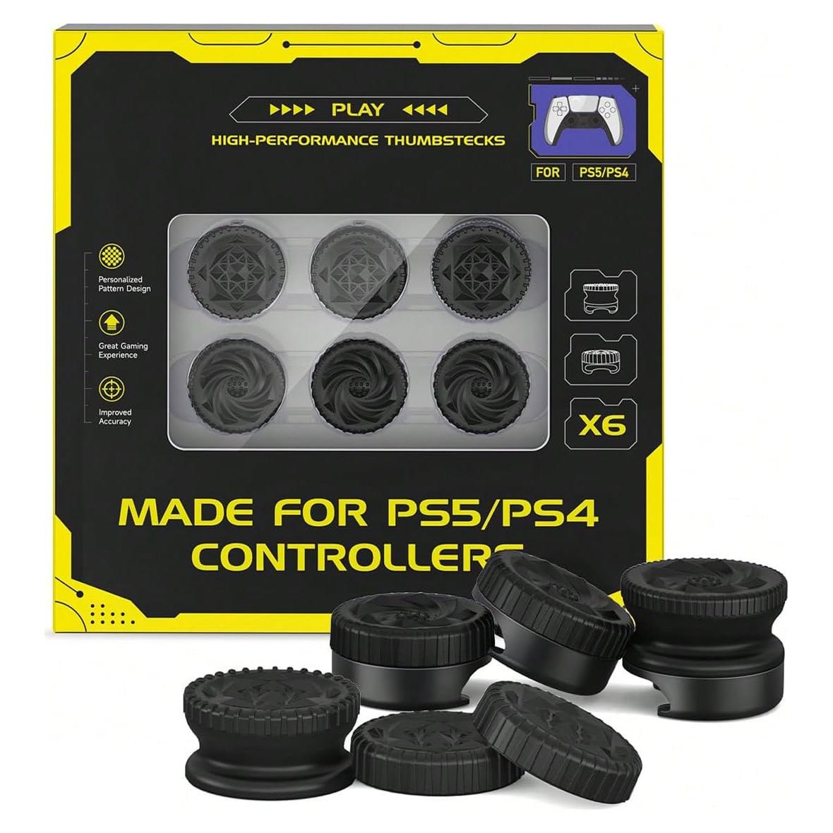 Extensor de Thumbstick YOVDA para PS5/PS4 - 4 Pcs Negro