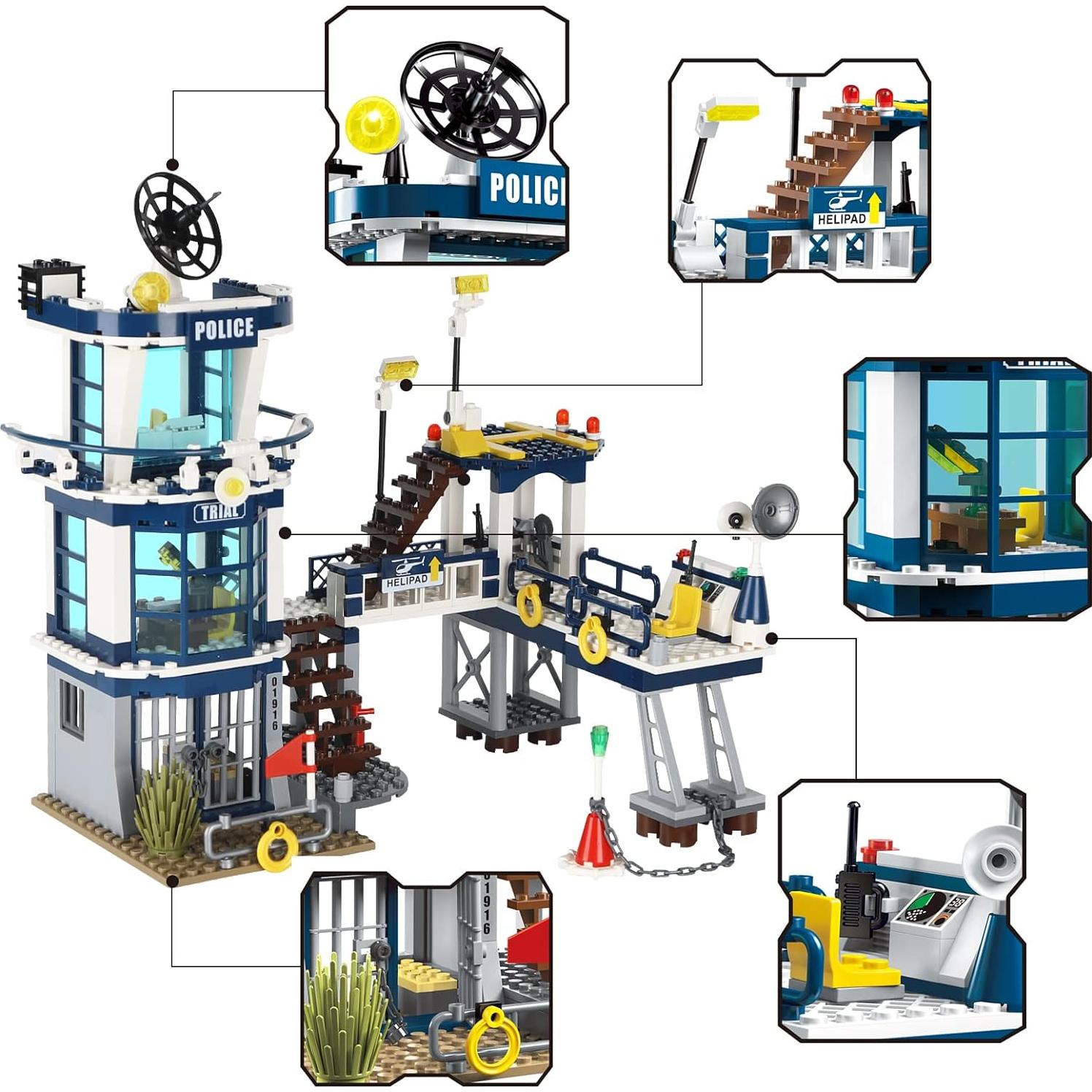 Conjunto de Edificios Policía QMAN 565 Piezas para Niños