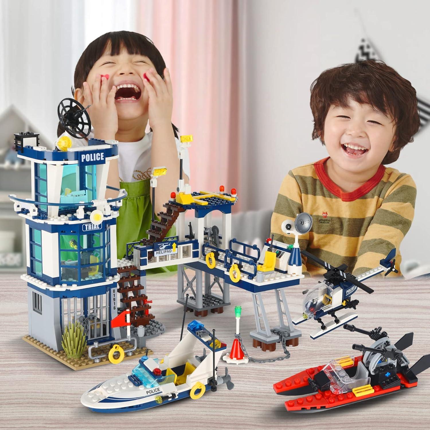 Conjunto de Edificios Policía QMAN 565 Piezas para Niños