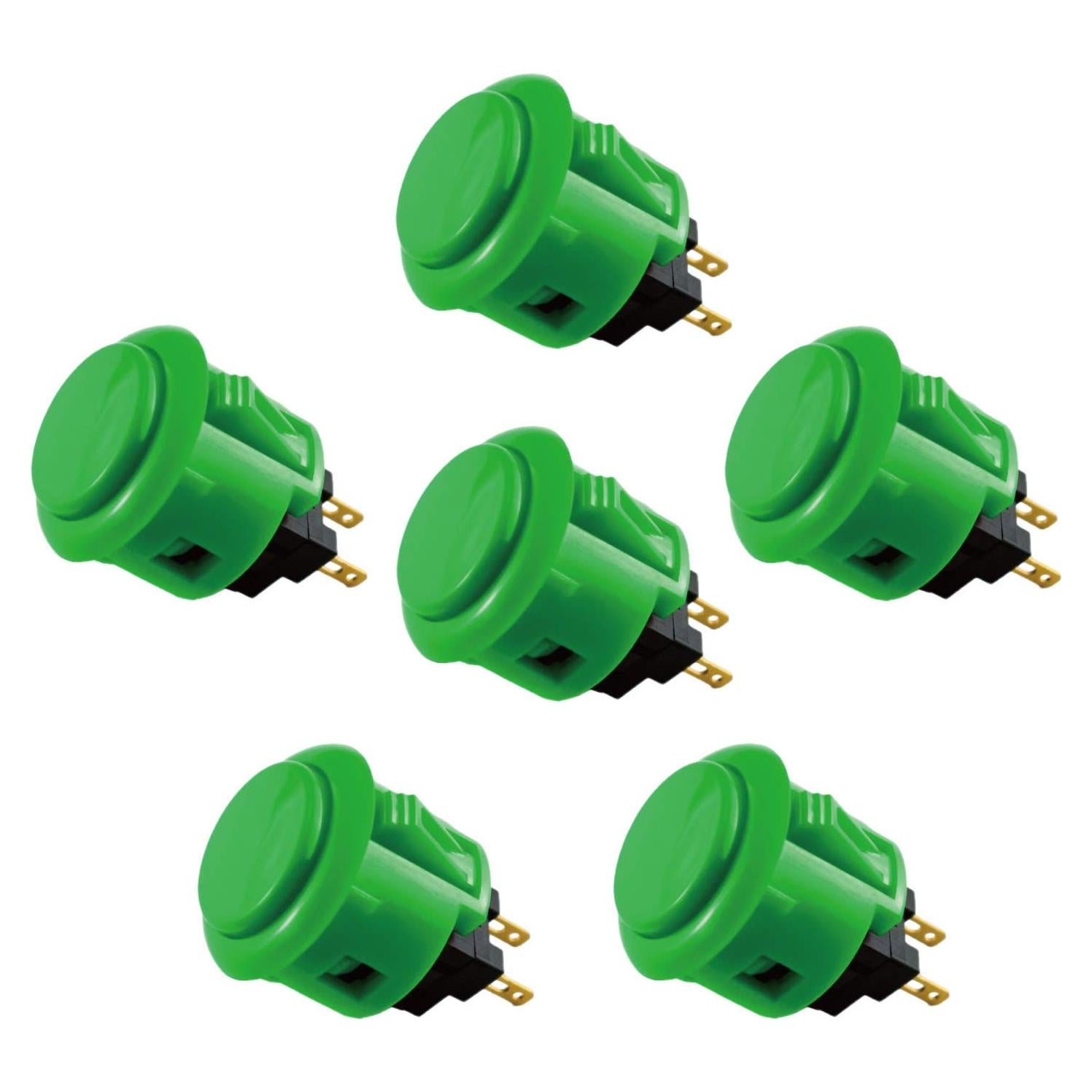 Botones Sanwa OBSF-24 Verde 24mm para Joystick Arcade