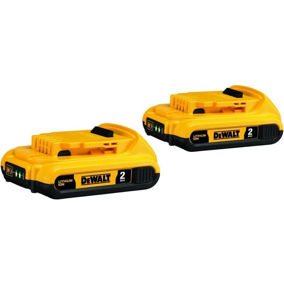 Batería DEWALT 20V MAX DCB203-2 Compacta 2.0Ah Paquete 2