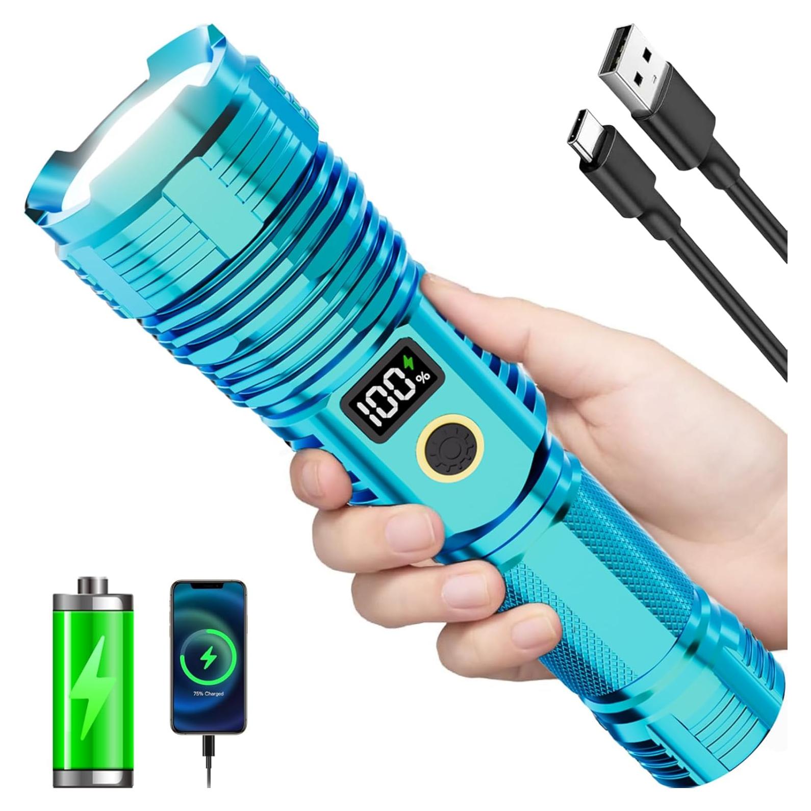 Linterna Táctica Recargable CHILDBOT 1000000LM Impermeable