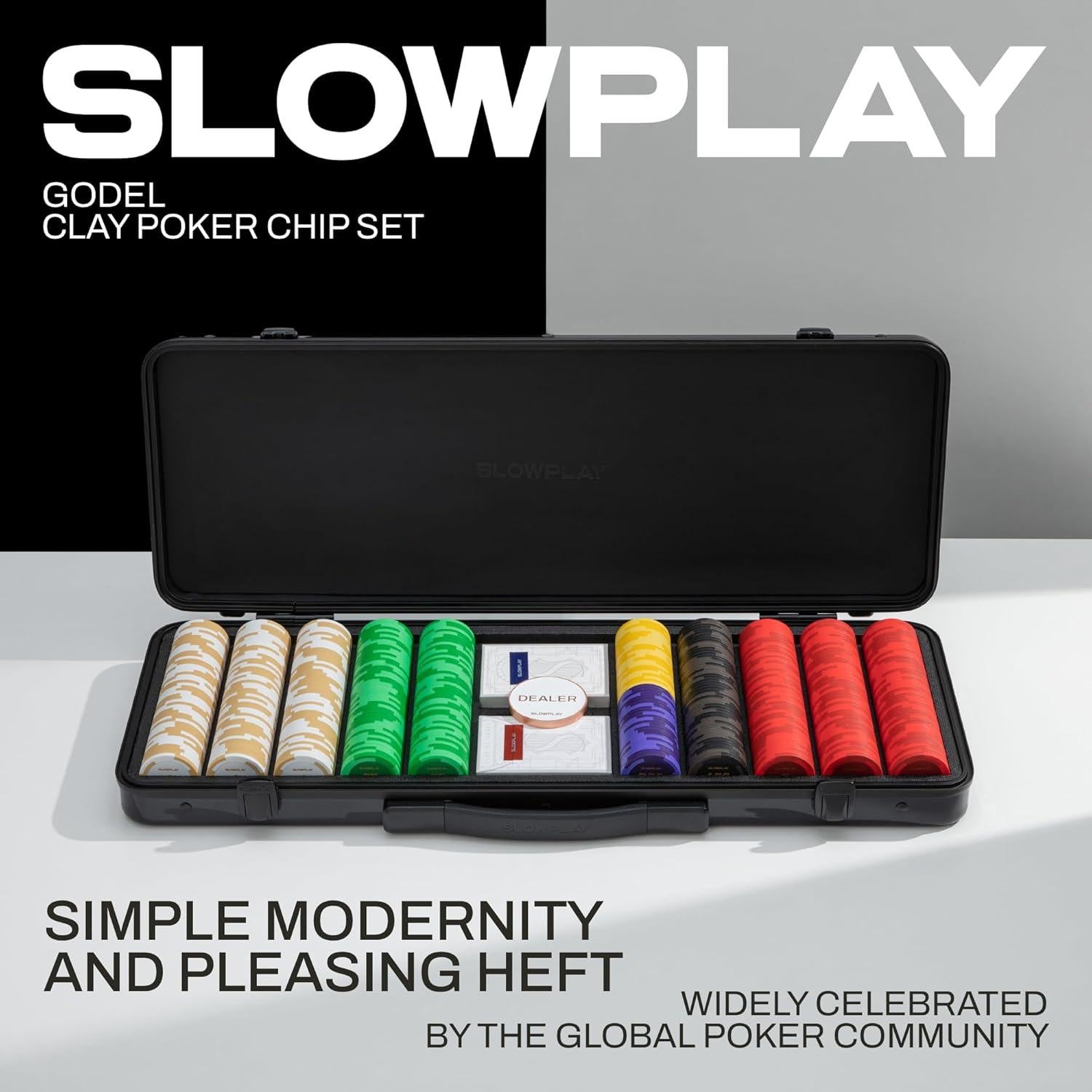 Fichas de Póker SLOWPLAY Godel 300 PCS 14g con Estuche