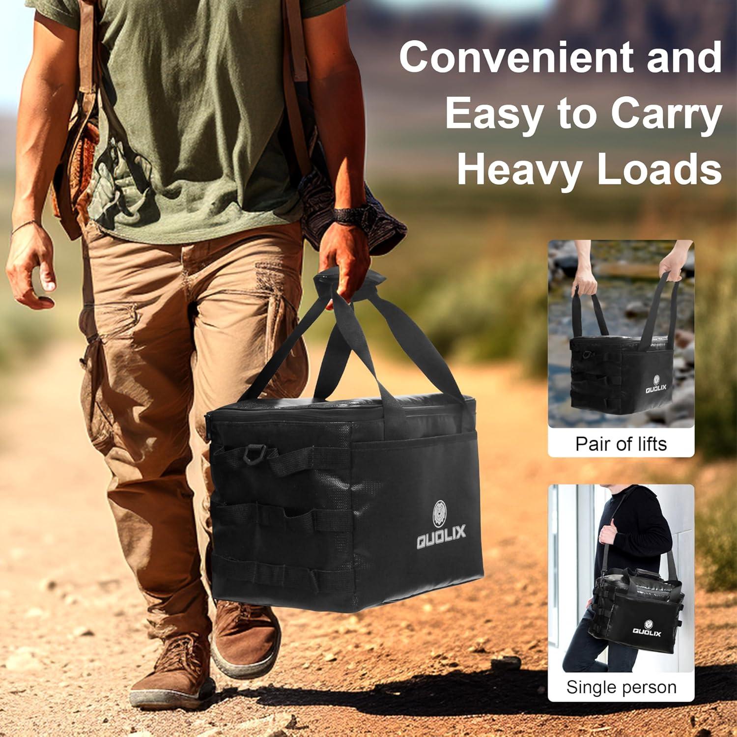 Fireproof Camping Stove Storage Bag - 2500°F Heat Resistant & IPX4 Waterproof Portable Carry Case, 13.7x11x9.8 Inch Durable Camping Organizer for Outdoor Backpacking, Hiking Cookware, and Picnic