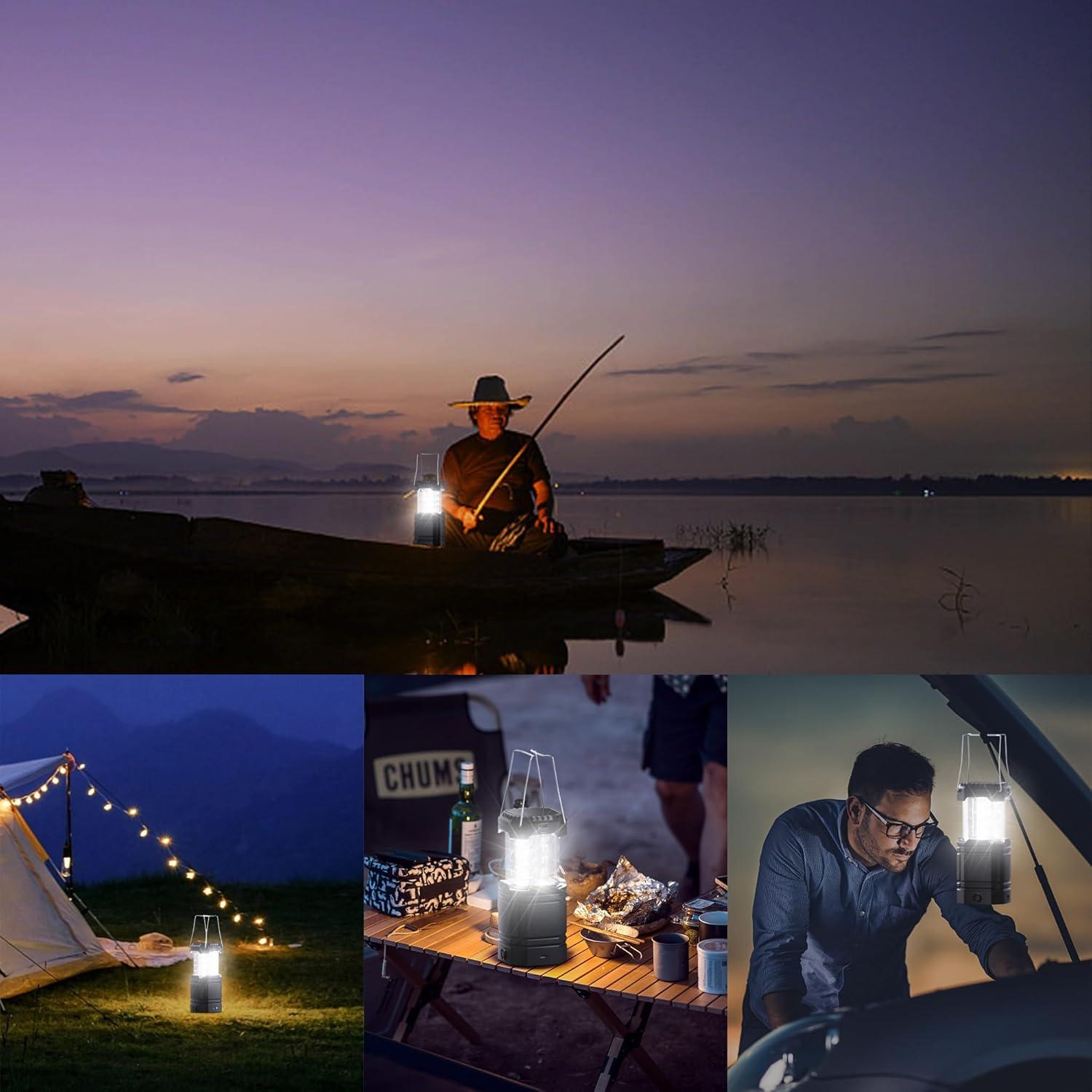 Linterna de Camping Mesqool 3000mAh LED USB Solar Portátil