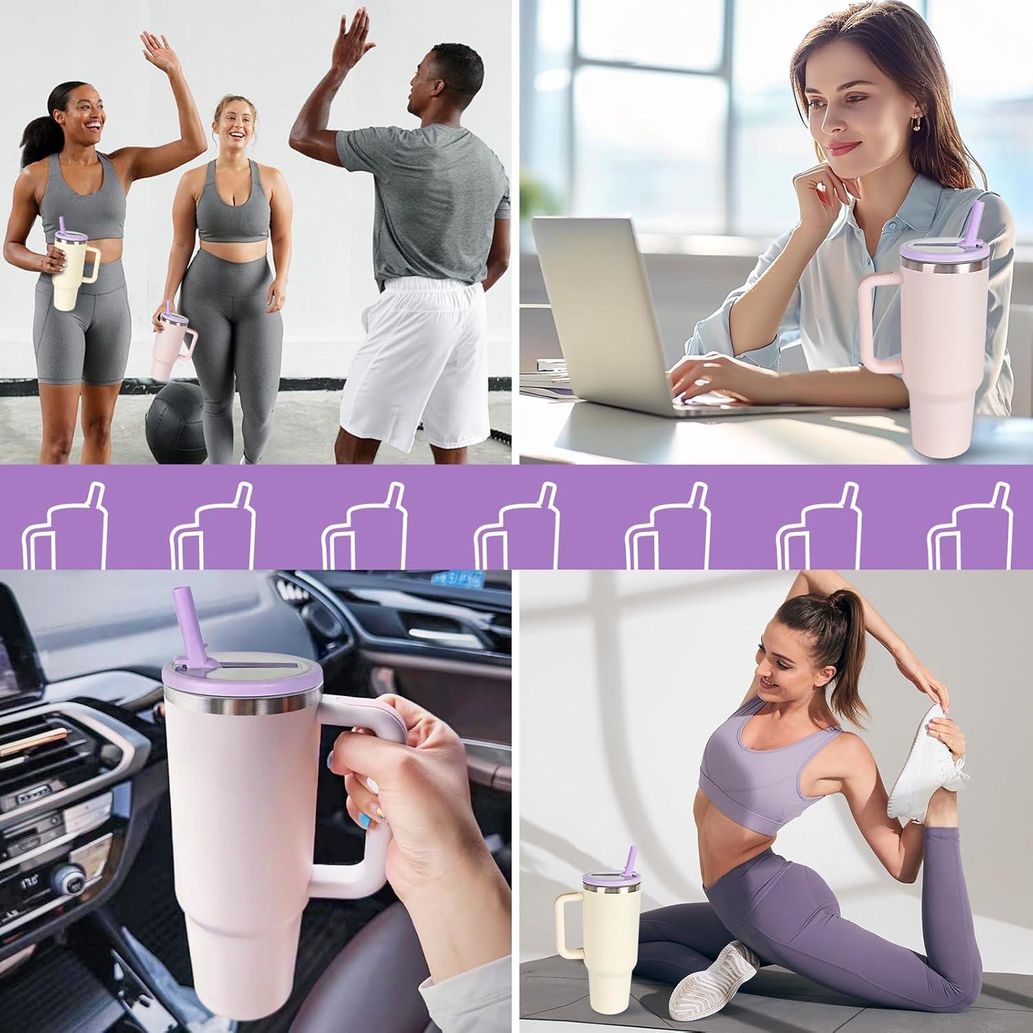 Tapa Reemplazo 30 oz Stanley Quencher Morado 2 Pcs