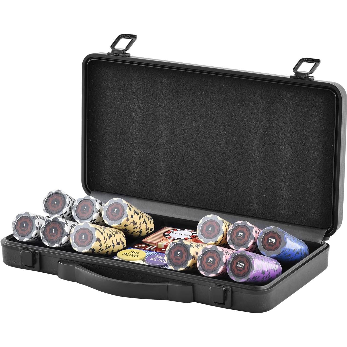 Juego de Póker VEVOR 300 Fichas 14g con Estuche