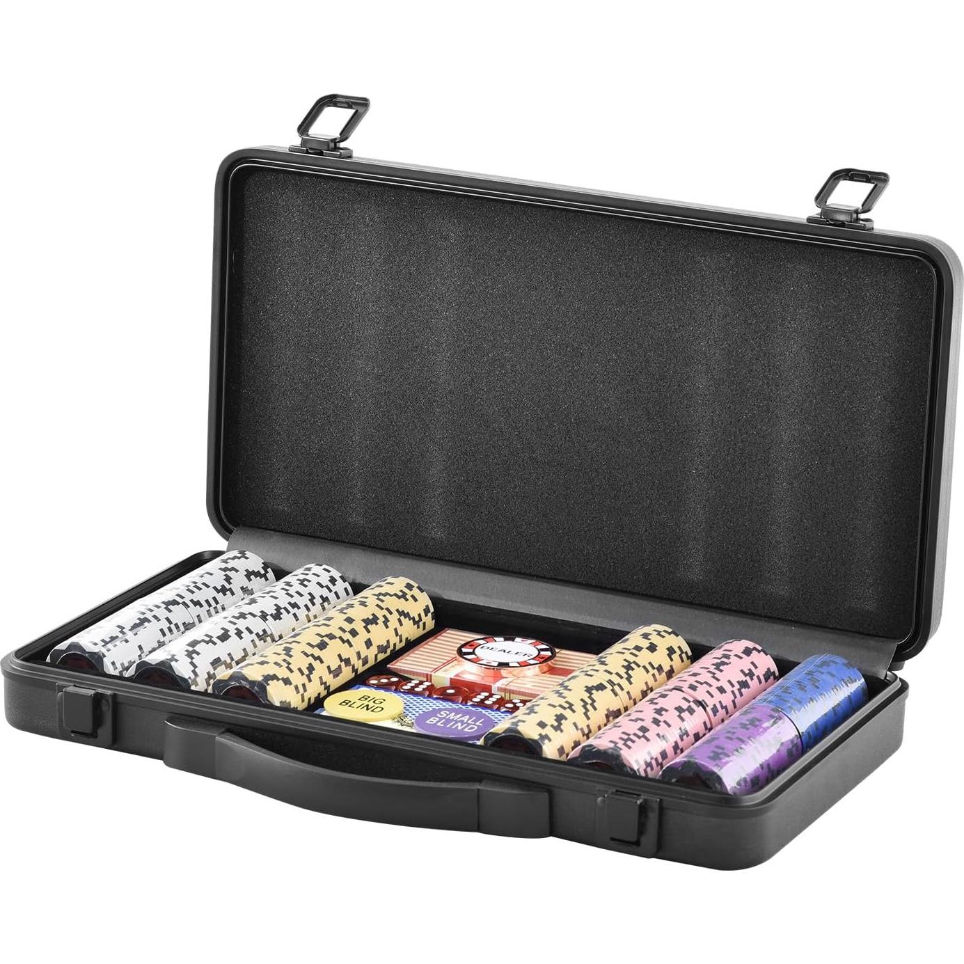 Juego de Póker VEVOR 300 Fichas 14g con Estuche