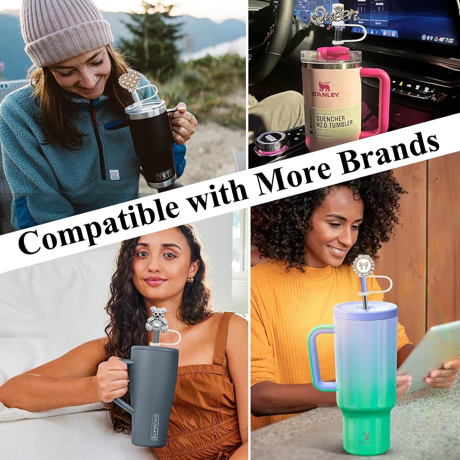 Cubierta de Paja Amreich con Brillantes para Tazas Stanley