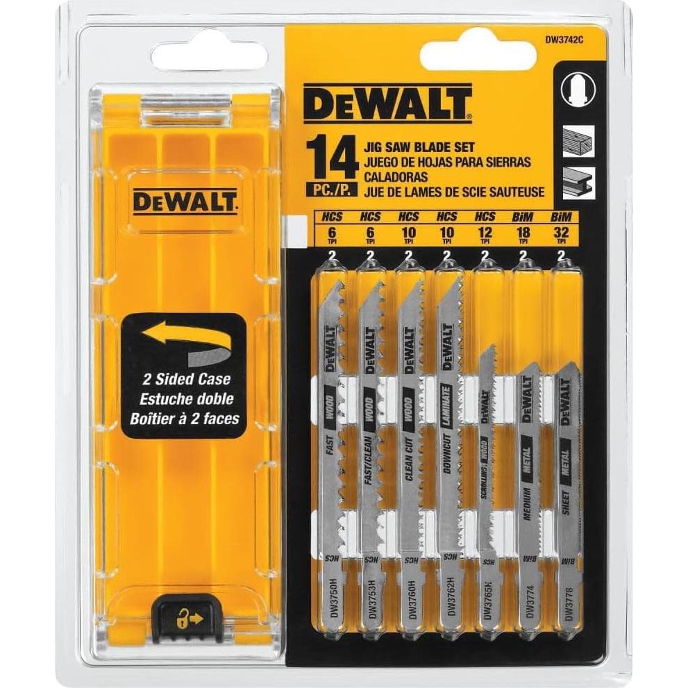 Juego de hojas de sierra DEWALT T-Shank 14 piezas