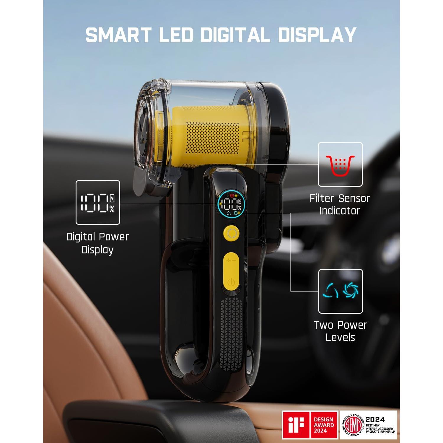 Aspiradora de Coche Inalámbrica Fanttik Fold V10 Apex 17000Pa