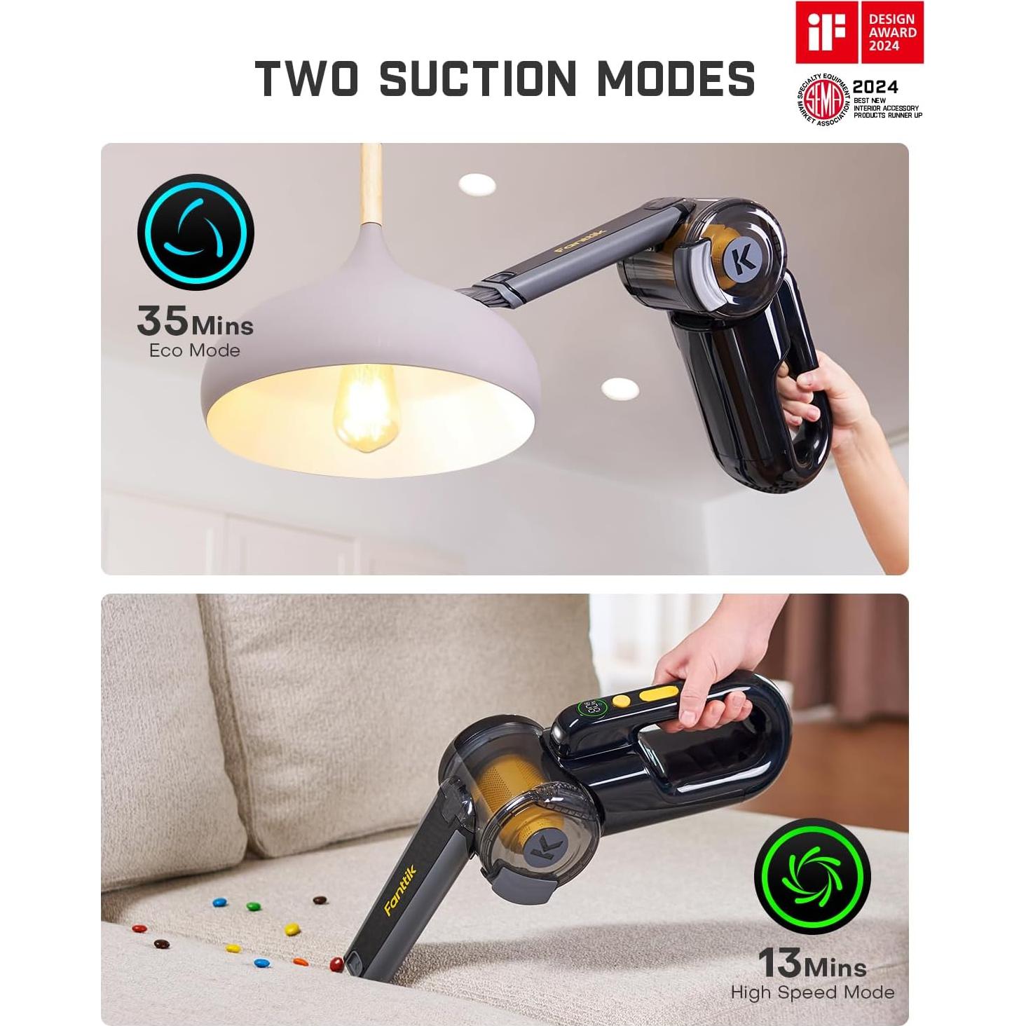 Aspiradora de Coche Inalámbrica Fanttik Fold V10 Apex 17000Pa