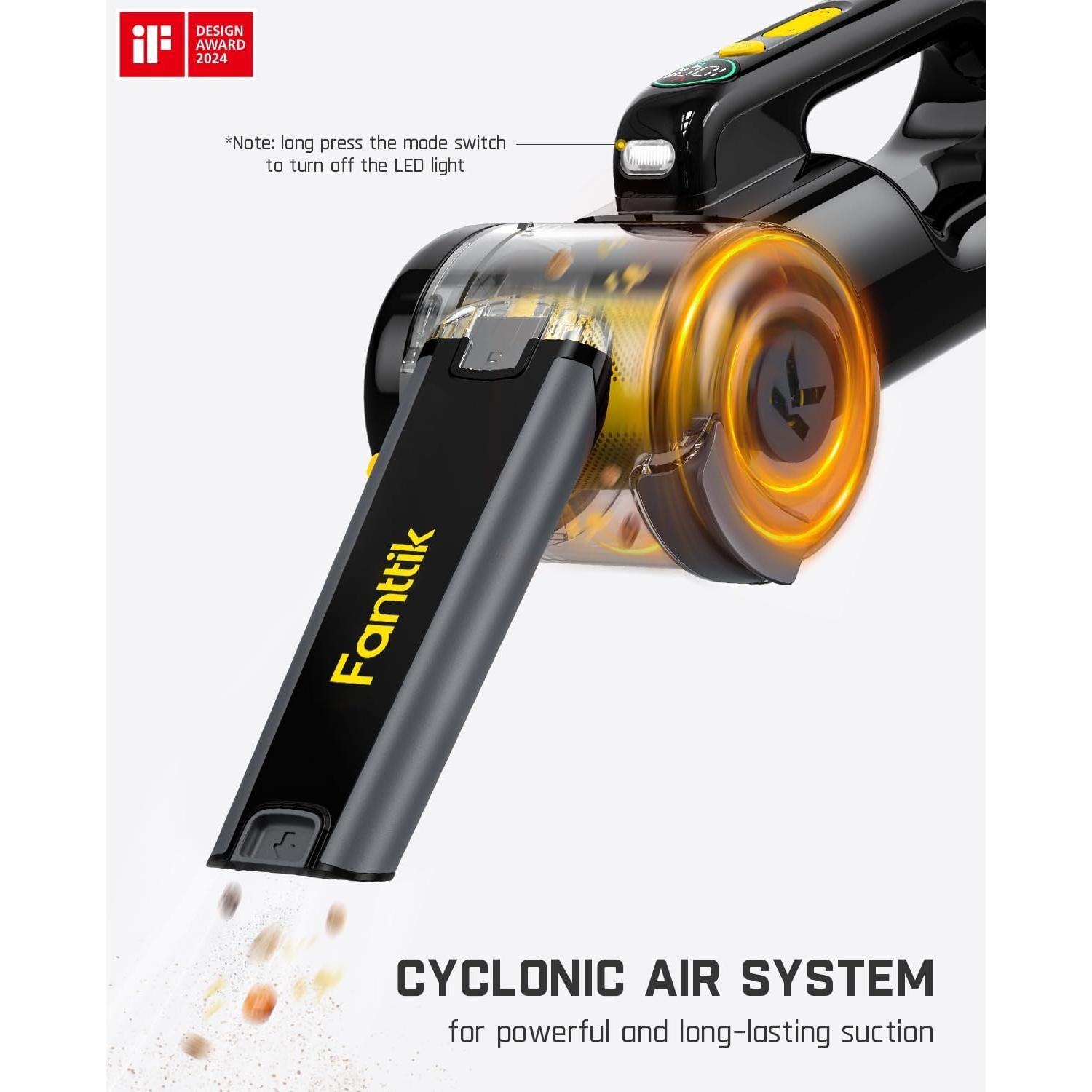 Aspiradora de Coche Inalámbrica Fanttik Fold V10 Apex 17000Pa