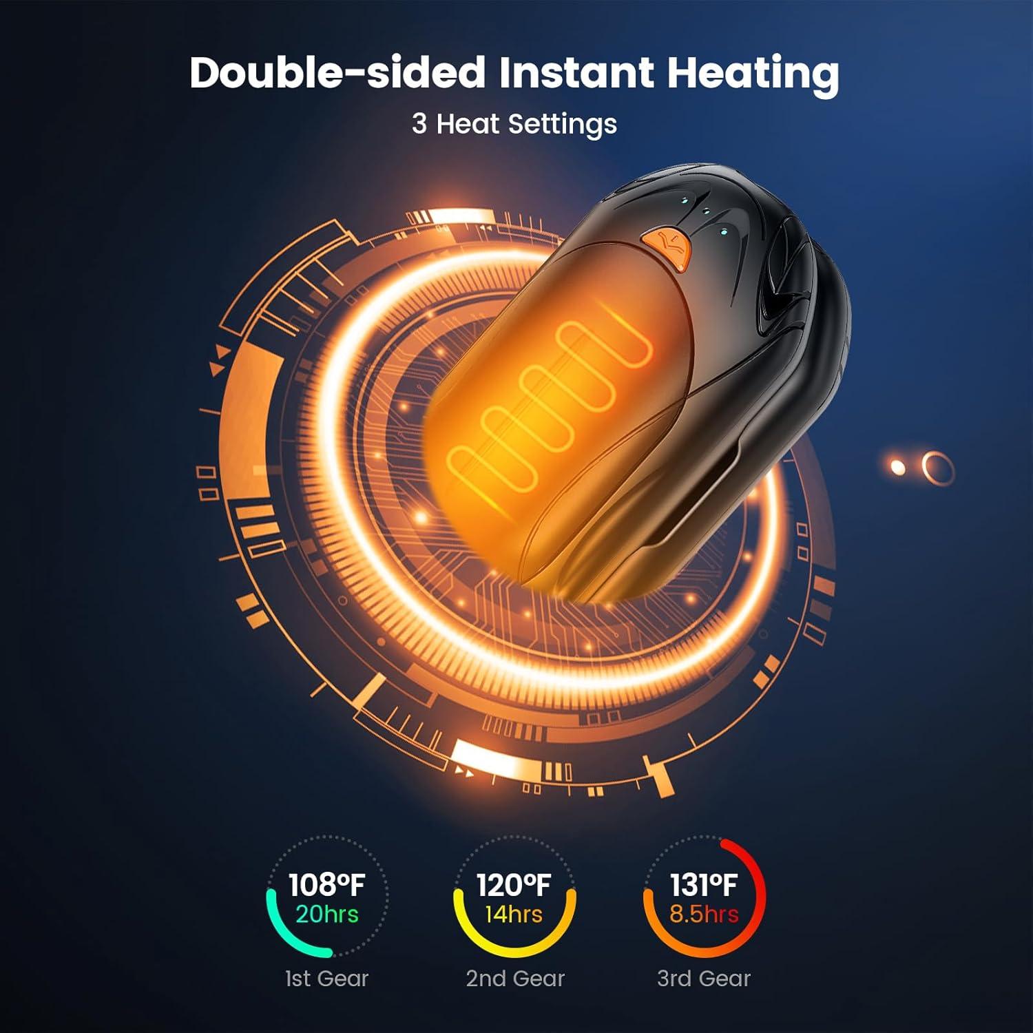 Calentadores de Manos POMPONGO 6000mAh 20h Recargables