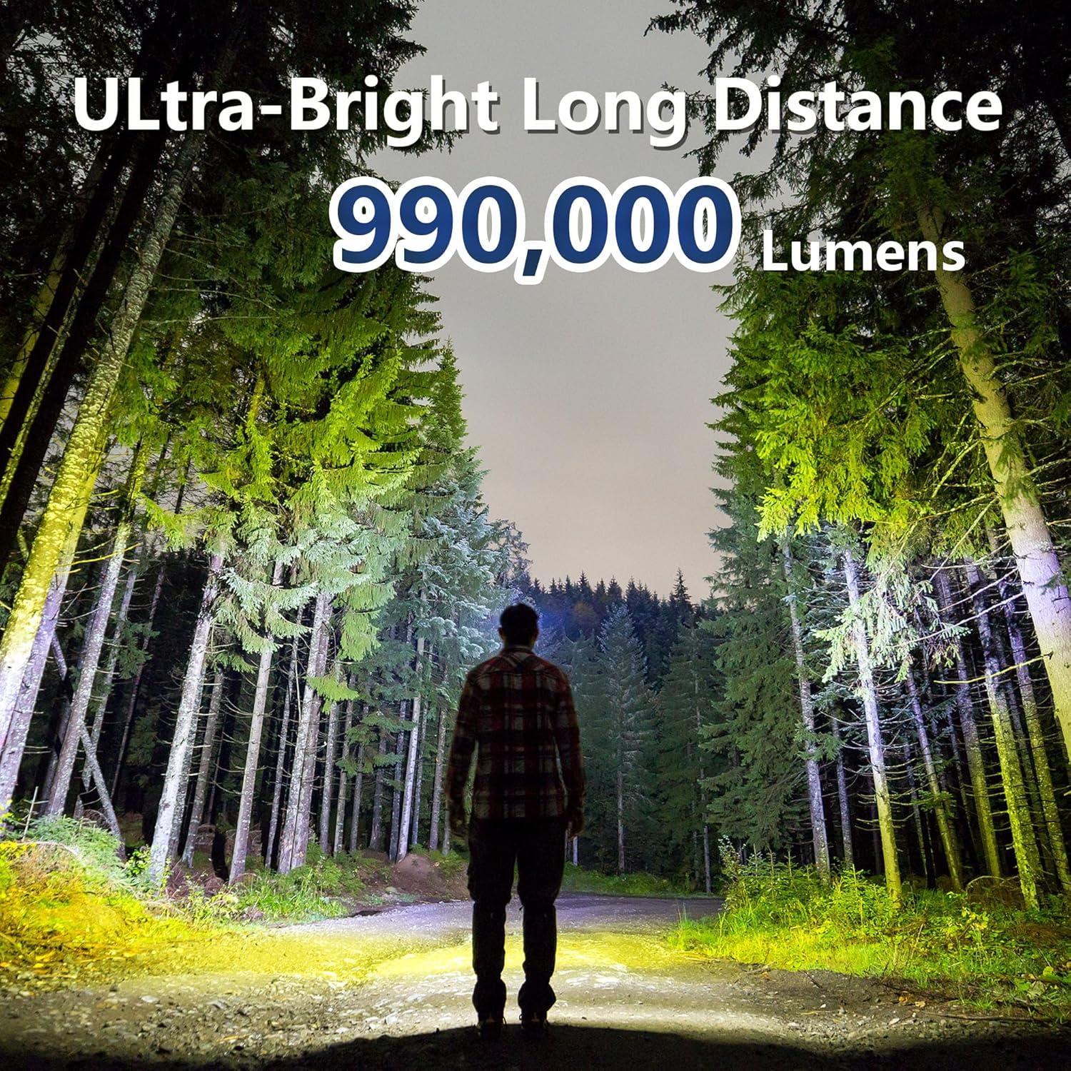 Linternas Recargables TrixHub TH003 990,000 Lúmenes 5 Modos