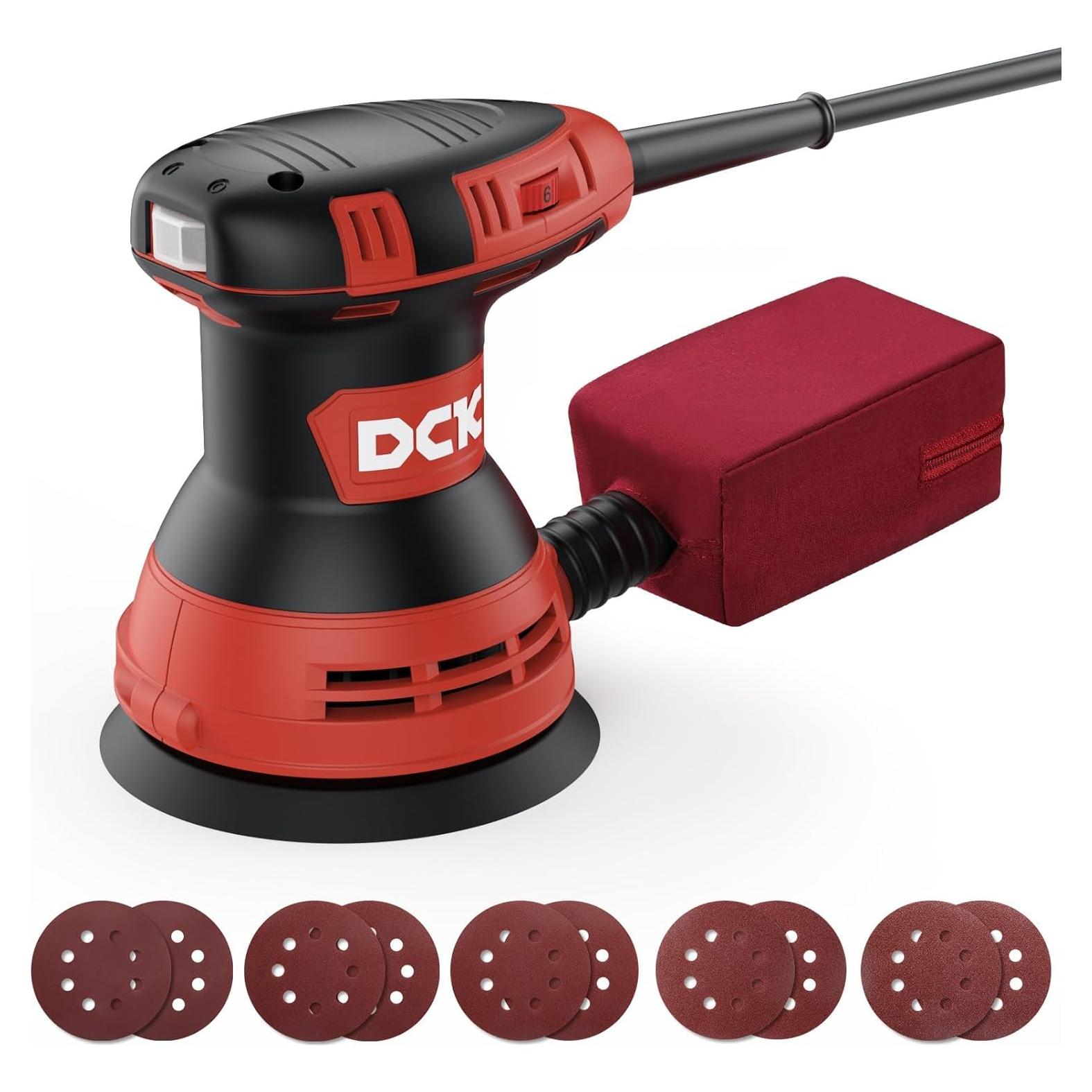 Lijadora Orbital DCK KSA125 3.0A 5" 6 Velocidades con Bolsa