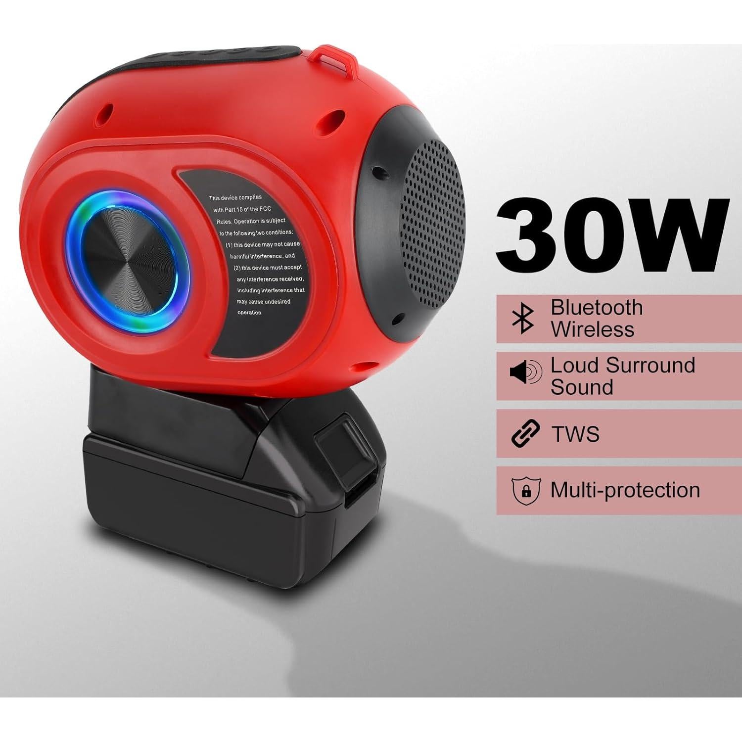 Altavoz Bluetooth Portátil Hipoke M18 25W 36h Batería 18V